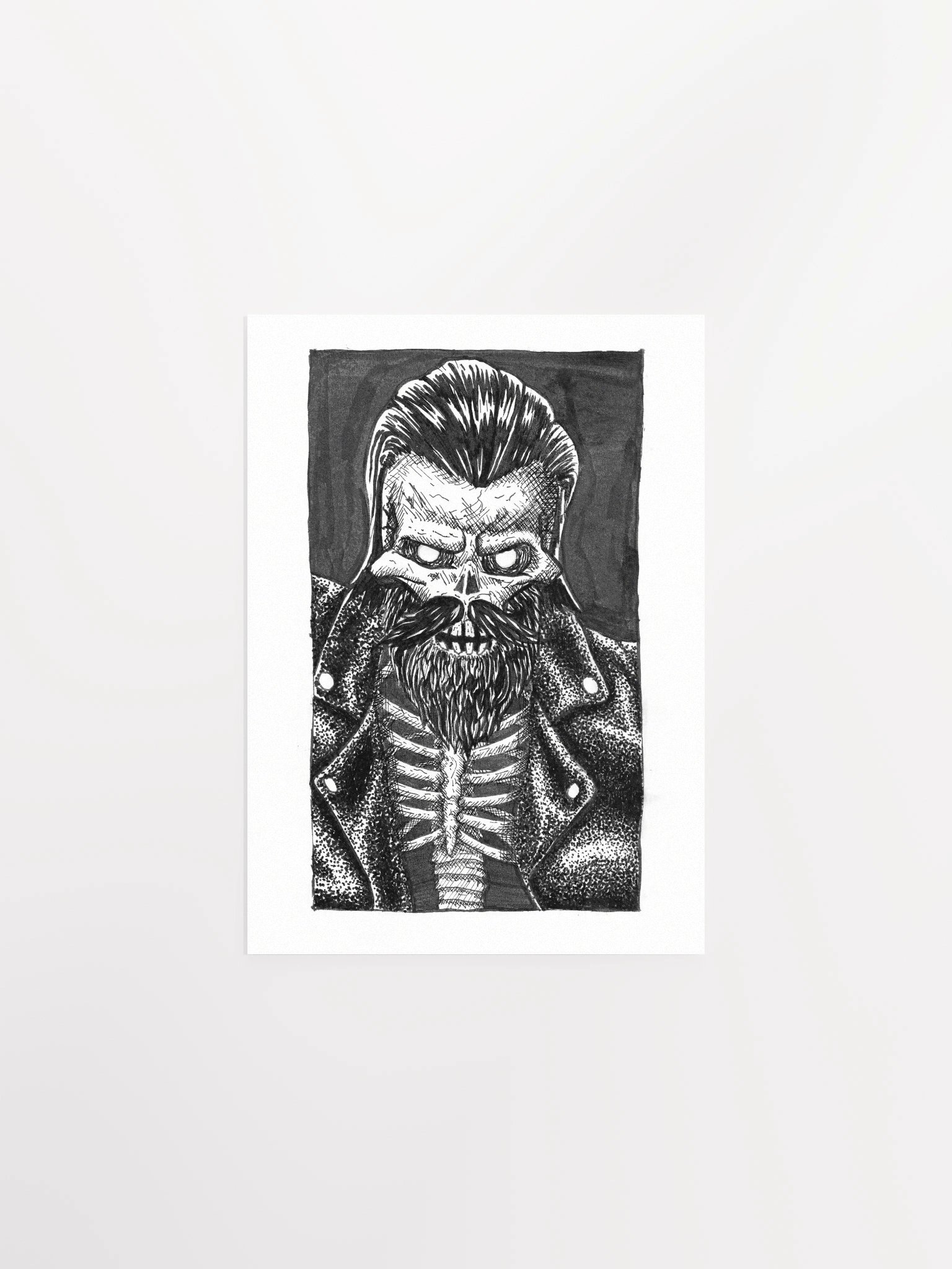 Skeleton Biker Print product image (1)