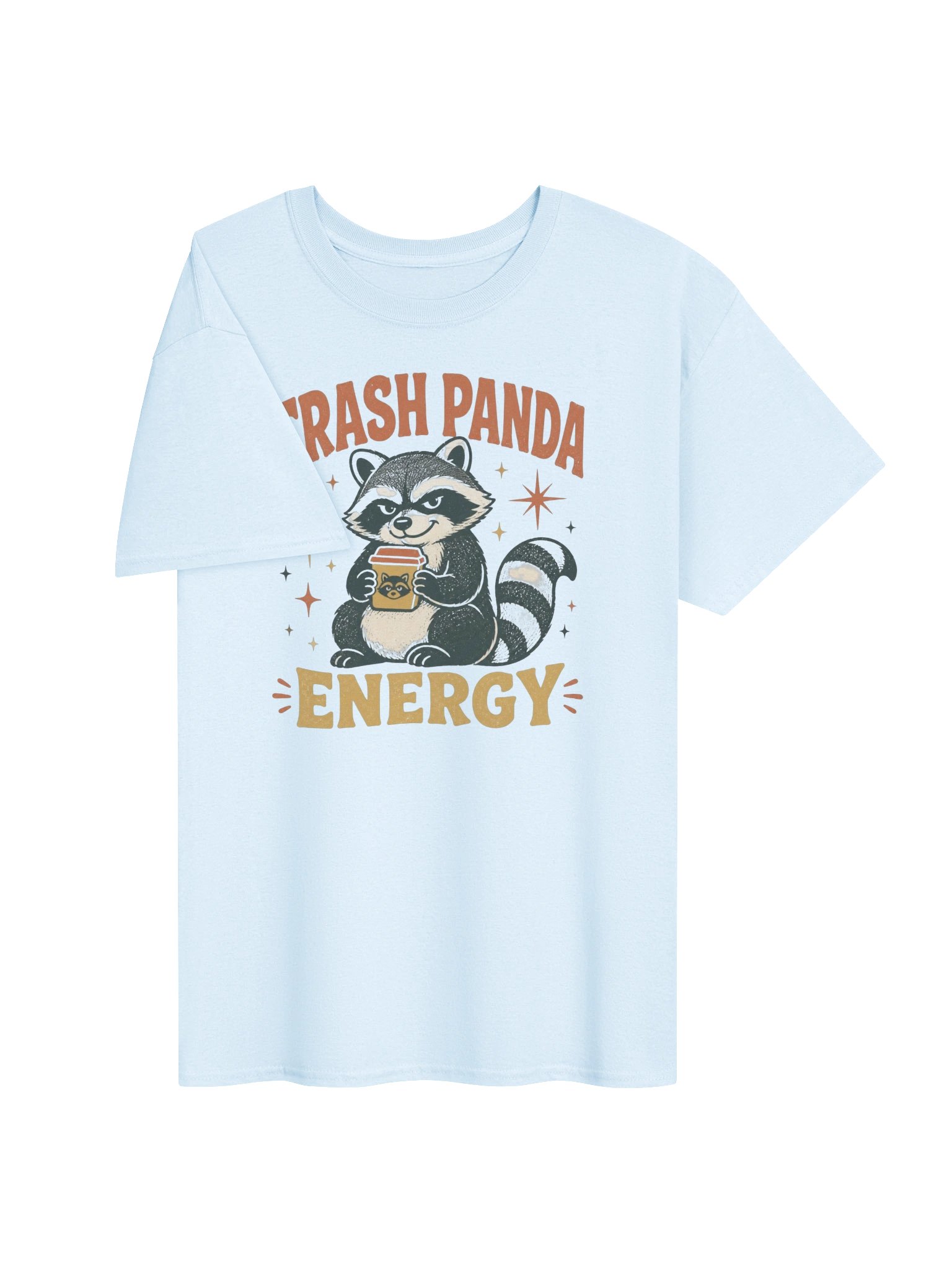 Trash Panda Energy T-Shirt – Funny Raccoon Vintage Graphic product image (6)