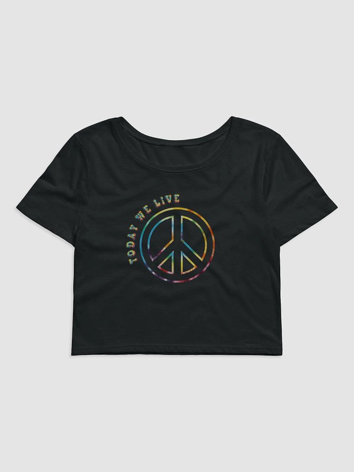 Peace symbol tie-dye crop top product image (1)