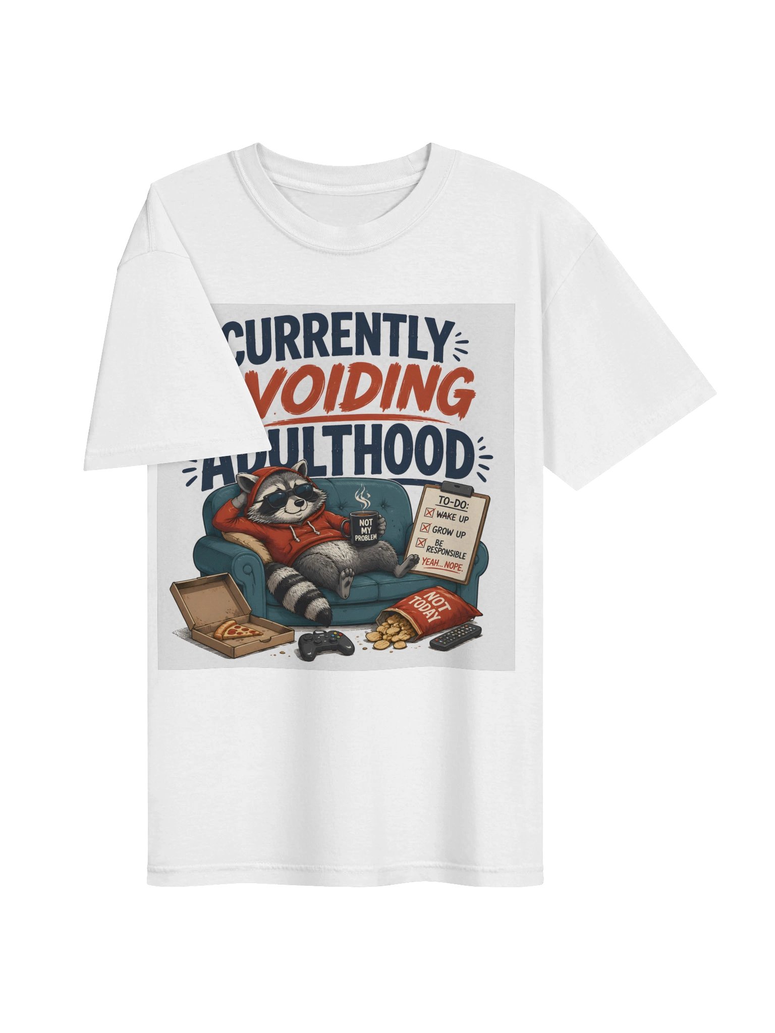 Currently Avoiding Adulthood Funny Shirt – Relatable Adulting Humor T-Shirt product image (34)