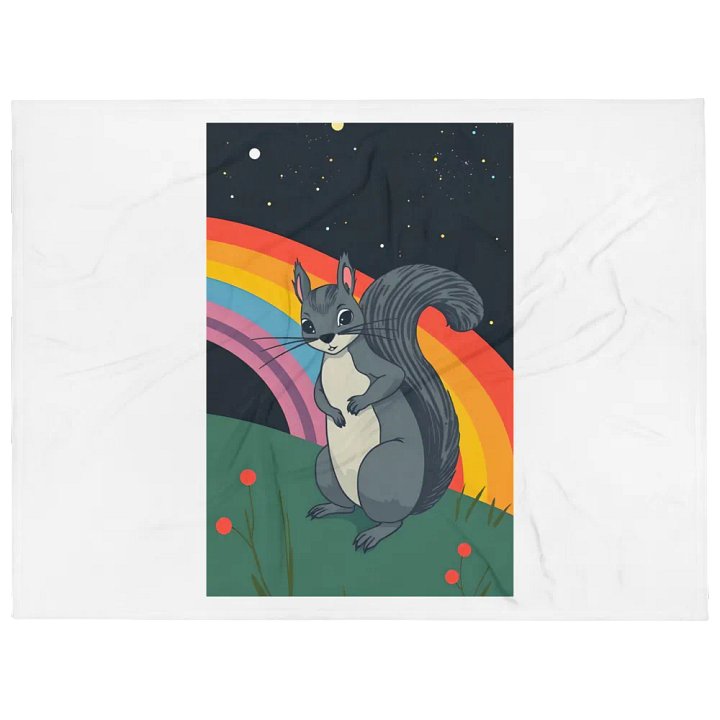 Starry Night Squirrel Throw Blanket product image (1)