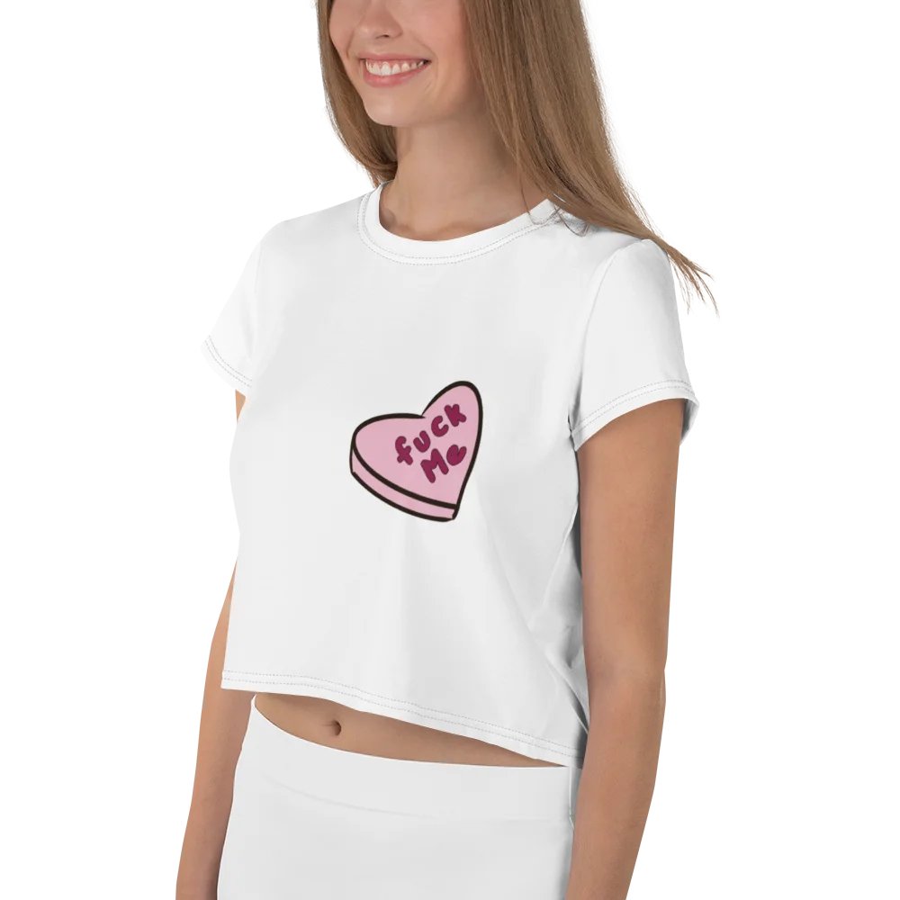 Pink Candy Heart Crop Top product image (3)