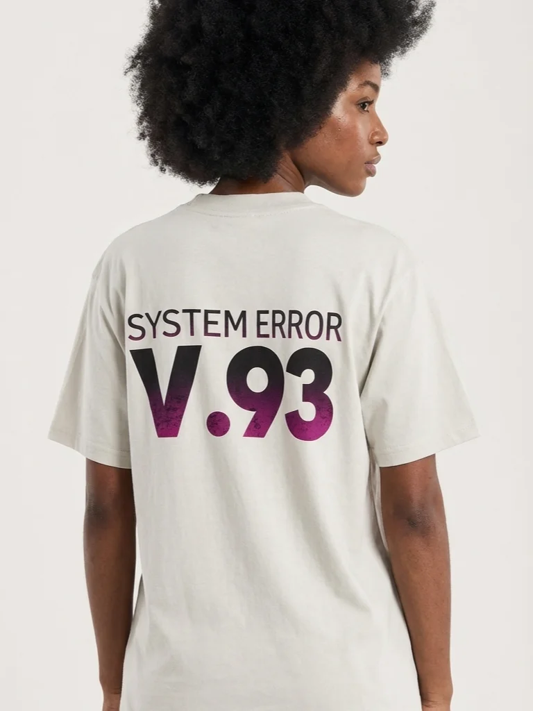 SYSTEM ERROR V.93 Oversized Faded T-Shirt product image (2)