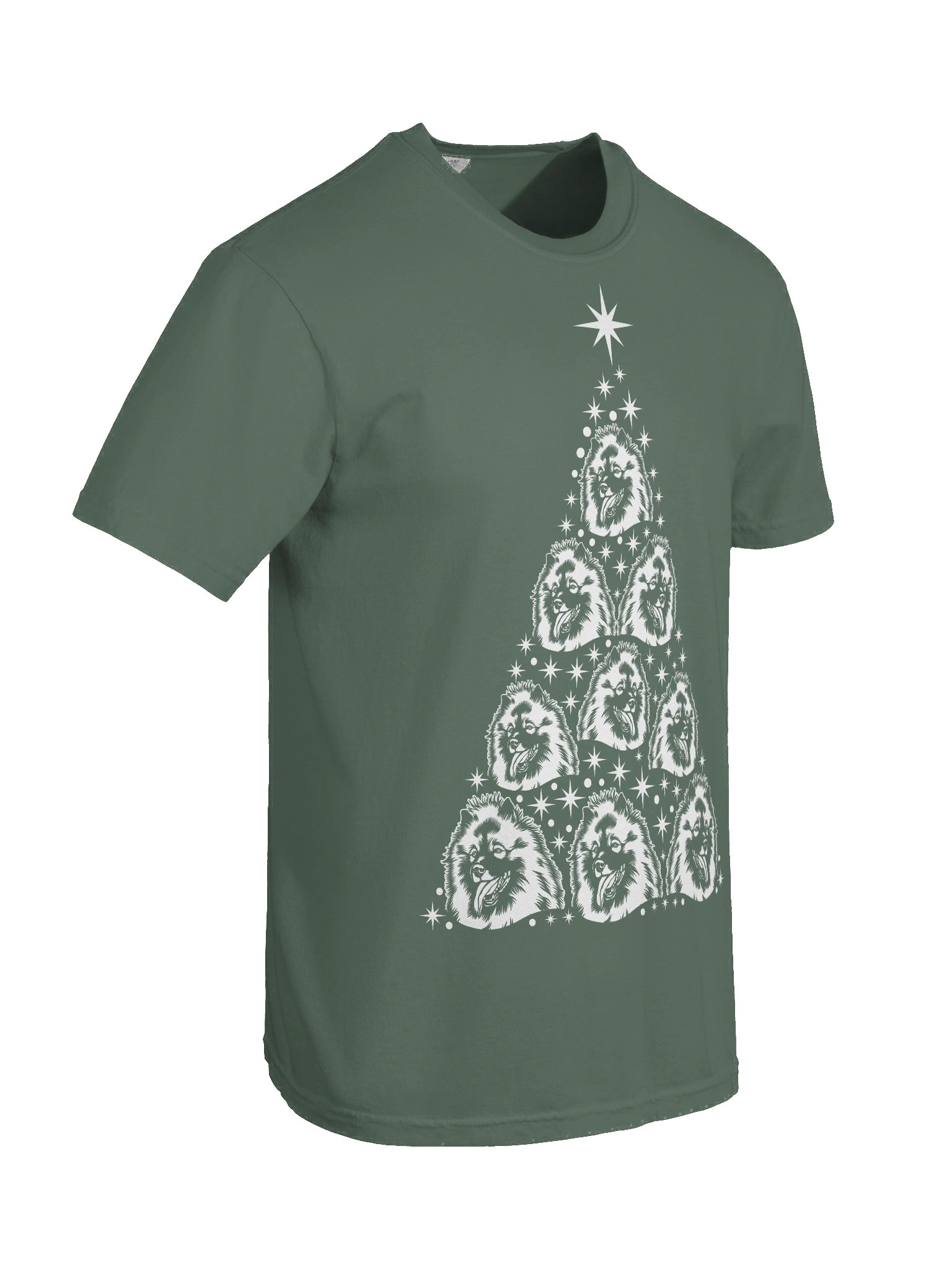 Keeshond Christmas Tree T-Shirt product image (10)