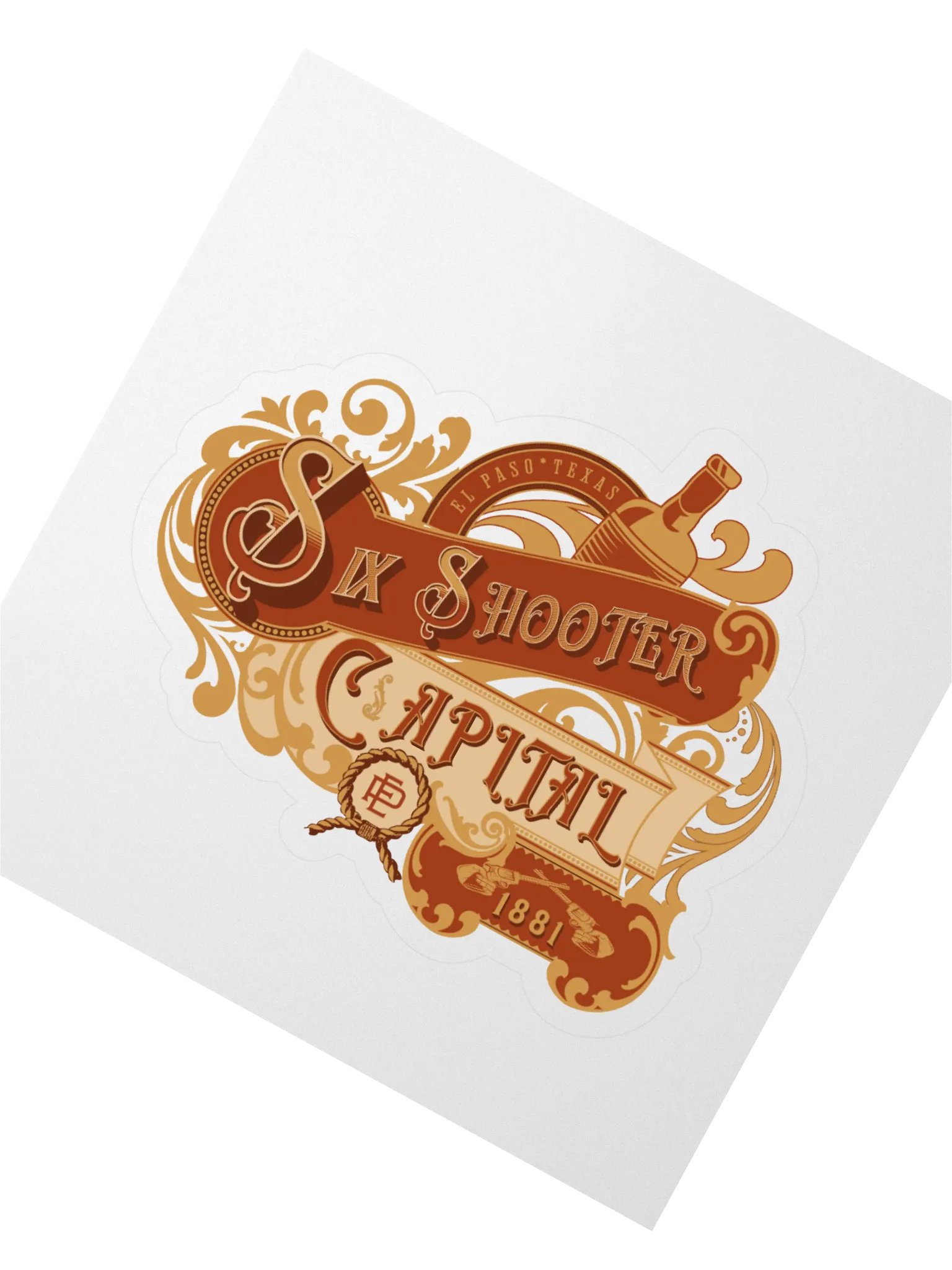 Six Shooter Capital Vintage Kiss Cut Sticker product image (2)