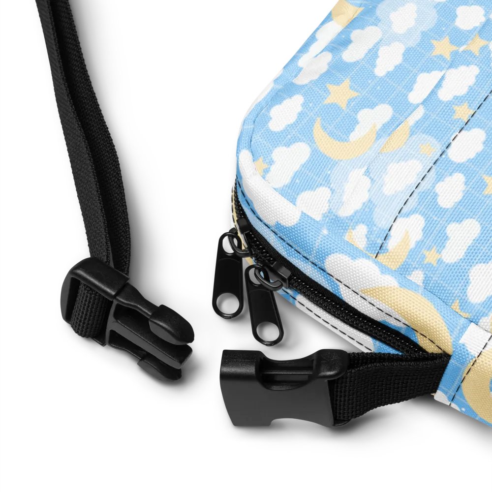 You are Enough 20 languages Blue Moon Grid Imaginary Story Cross Body Bag product image (9)
