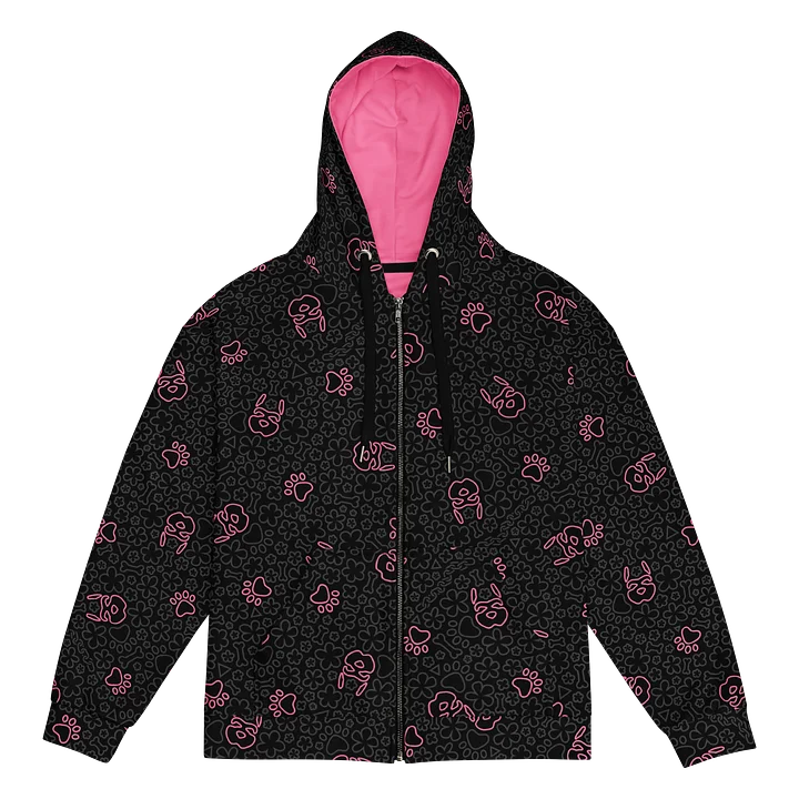 Psych Pattern Zip-Up Hoodie - Night Pink product image (1)