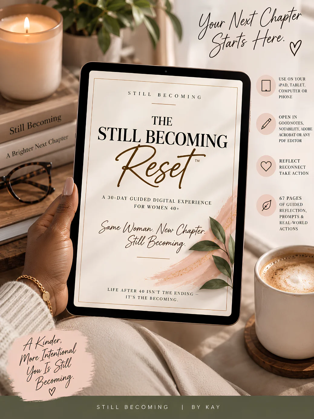 The Still Becoming Reset | 30-Day Guided Digital Journal for Women 40+ product image (3)