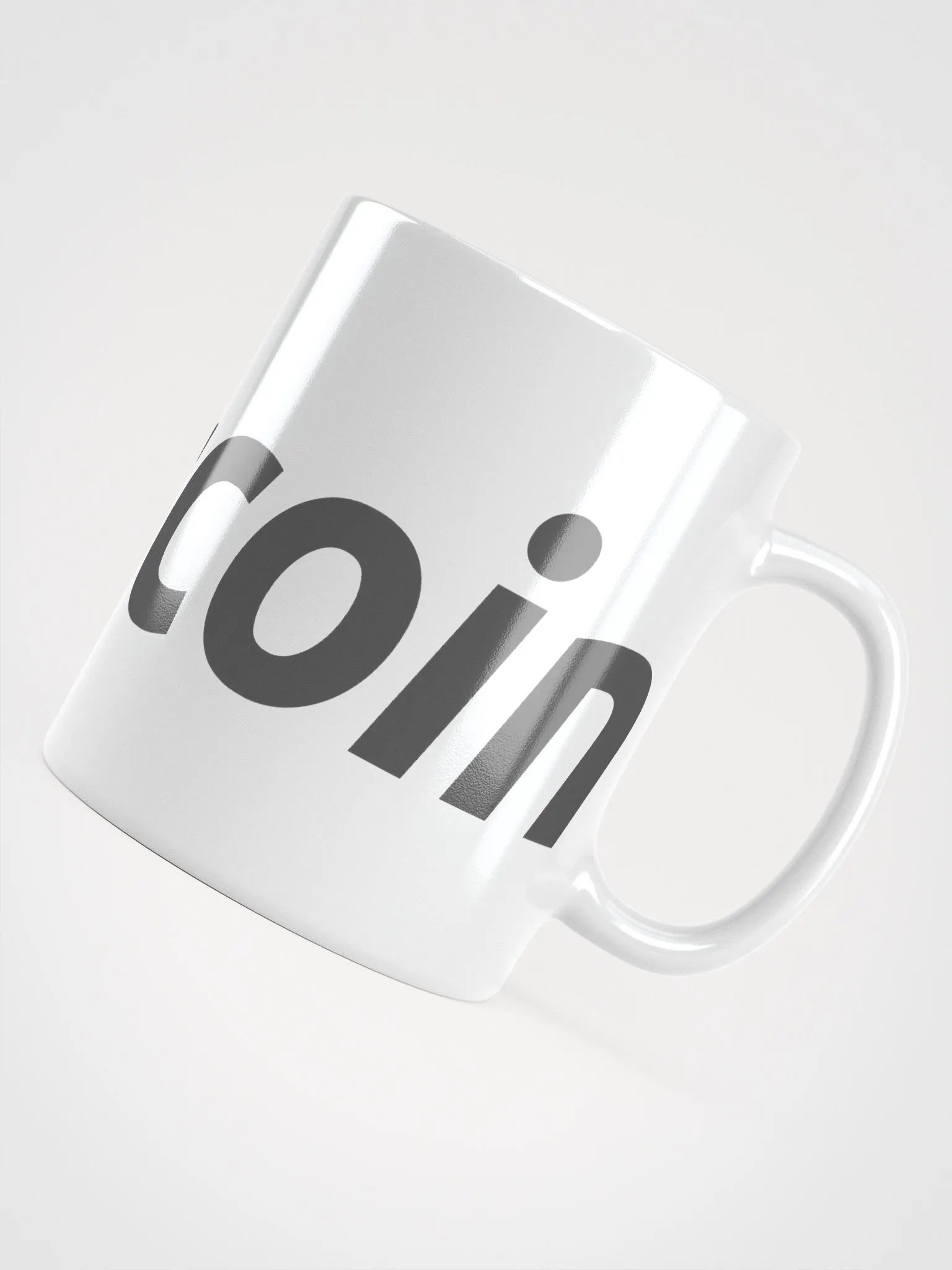 Bitcoin Logo White Glossy Mug product image (4)
