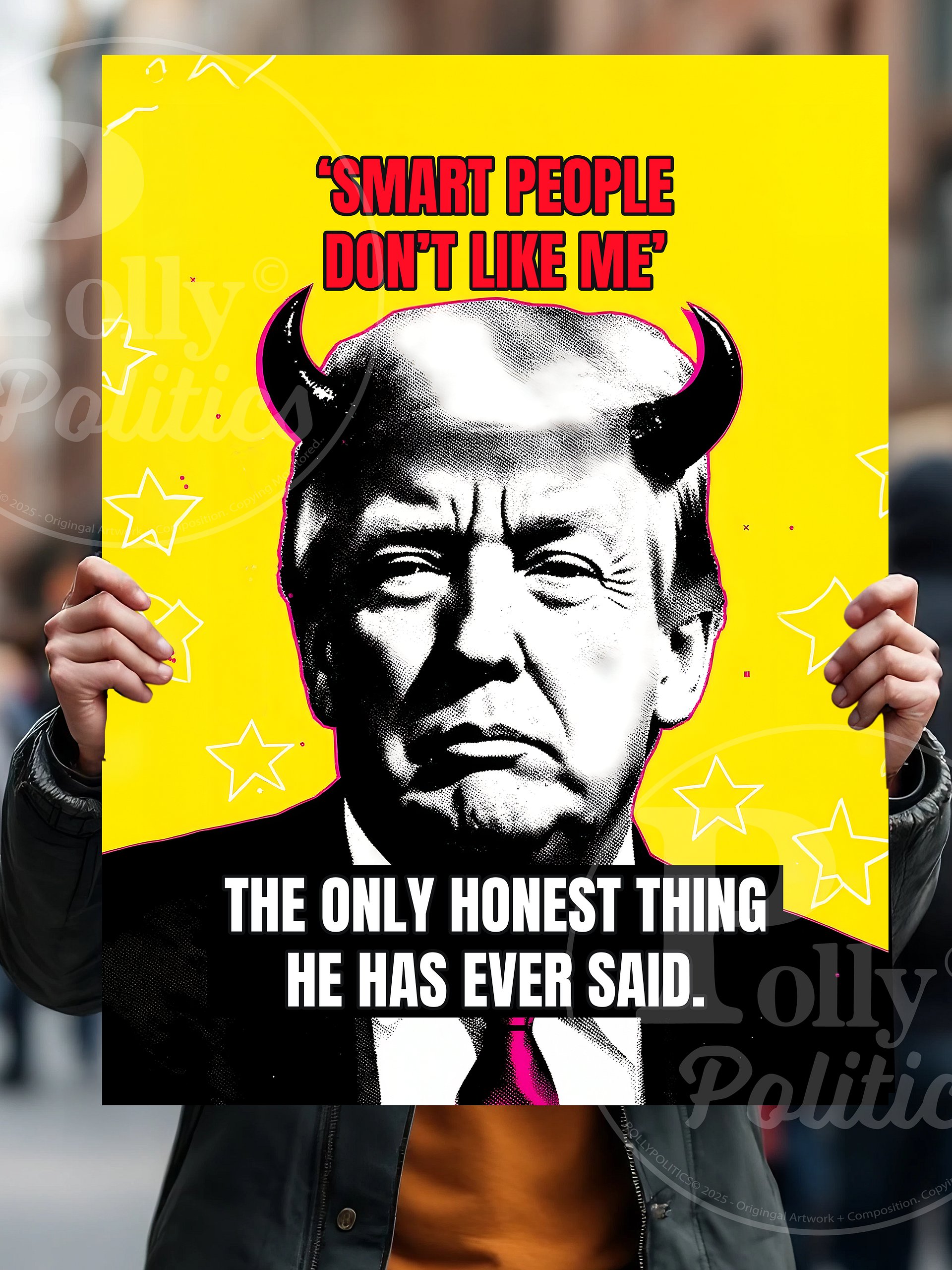 Smart People Don't Like Him Anti Trump Protest Poster product image (3)