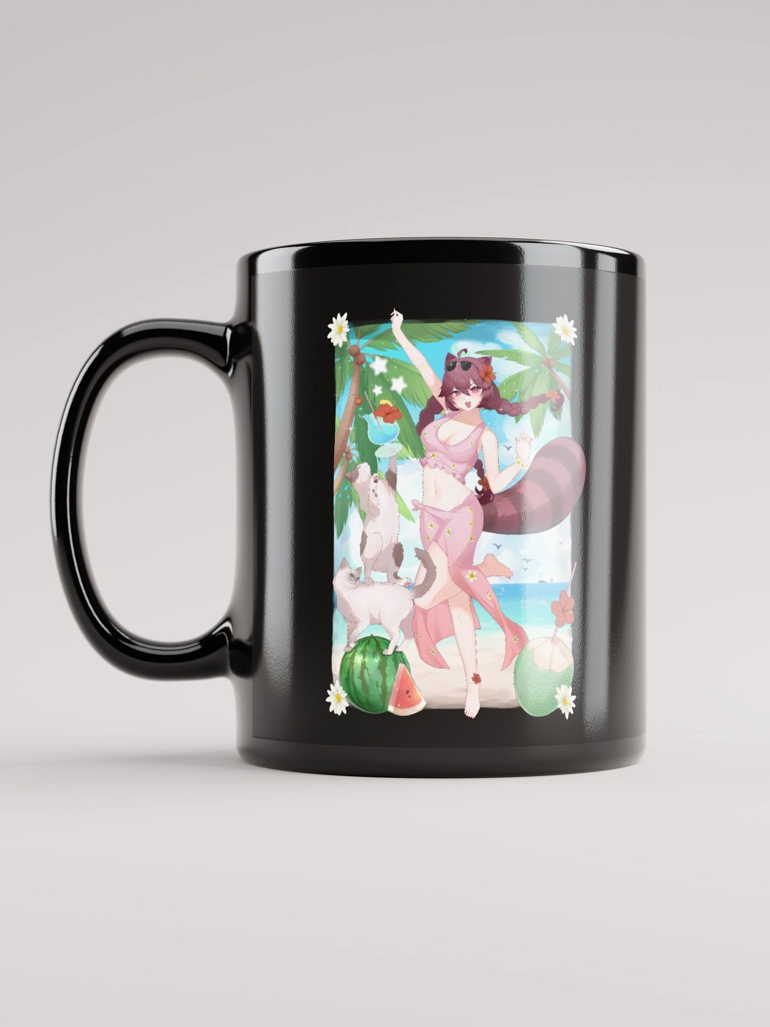 summer kiwi mug - black product image (6)