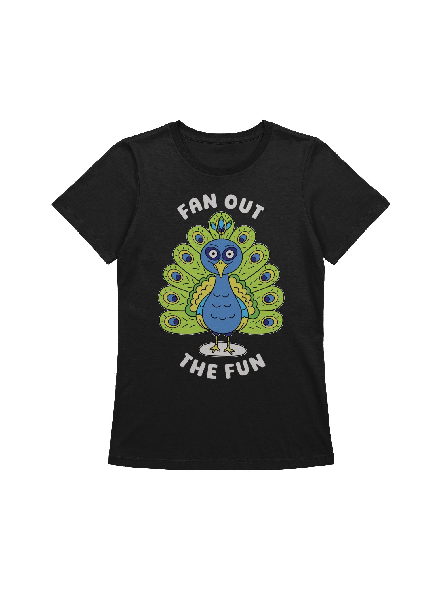 Fan Out The Fun Cute Silly Funny Peacock Women's Relaxed-fit T-shirt product image (1)