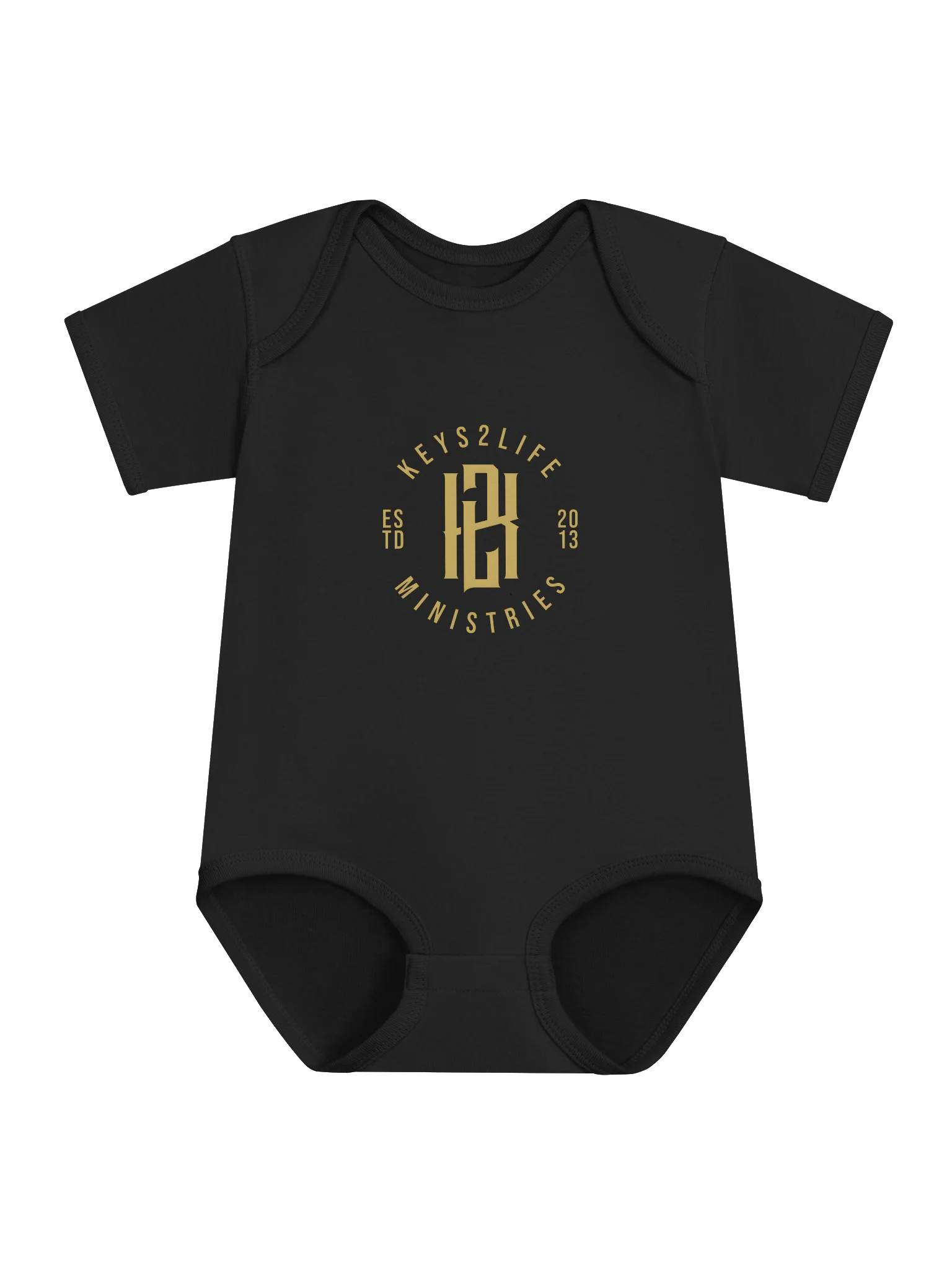 Keys2Life Ministries Gold Emblem Baby Bodysuit product image (2)