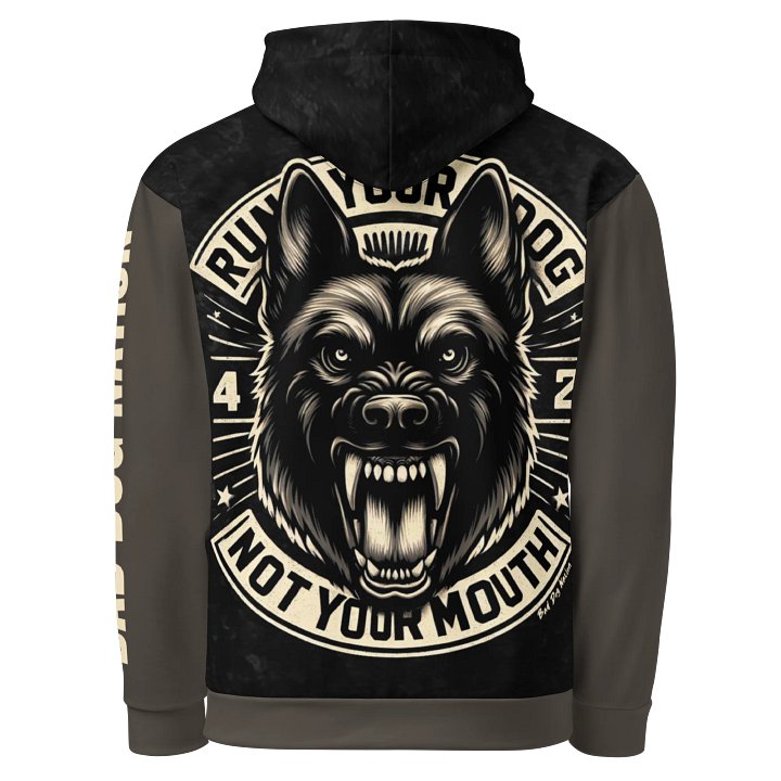Run Your Dog, Not Your Mouth - Premium Adult Unisex All Over Print Hoodie product image (1)