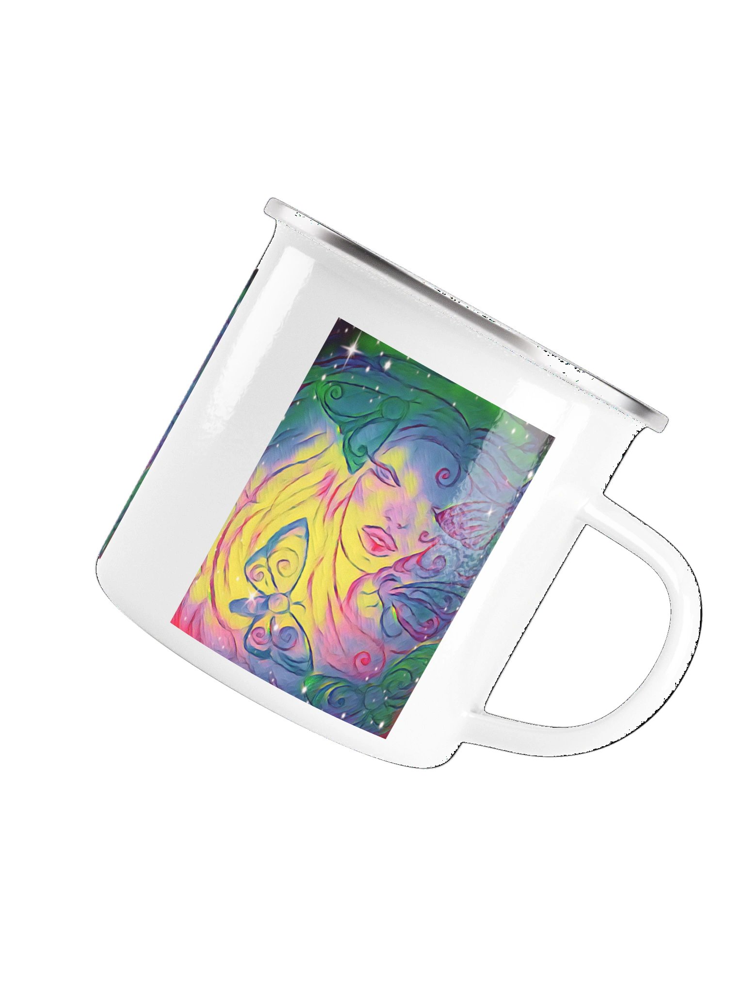 Radiant Rainbow Moth Enamel Mug product image (5)