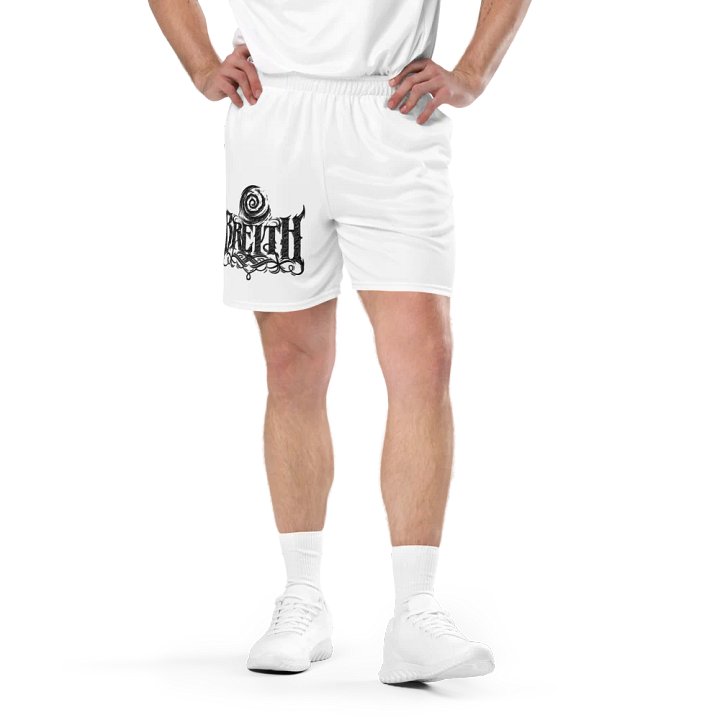 Breith Logo White Mesh Gym Short product image (1)