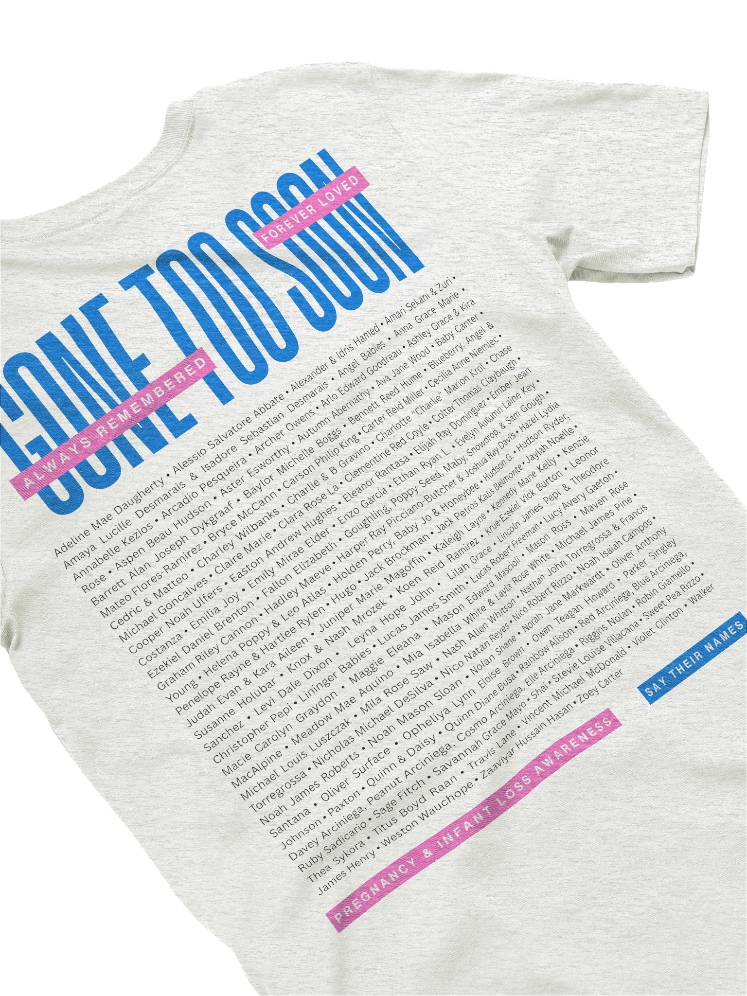 'Gone Too Soon' 2026 Memorial Shirt (soft, light) product image (1)