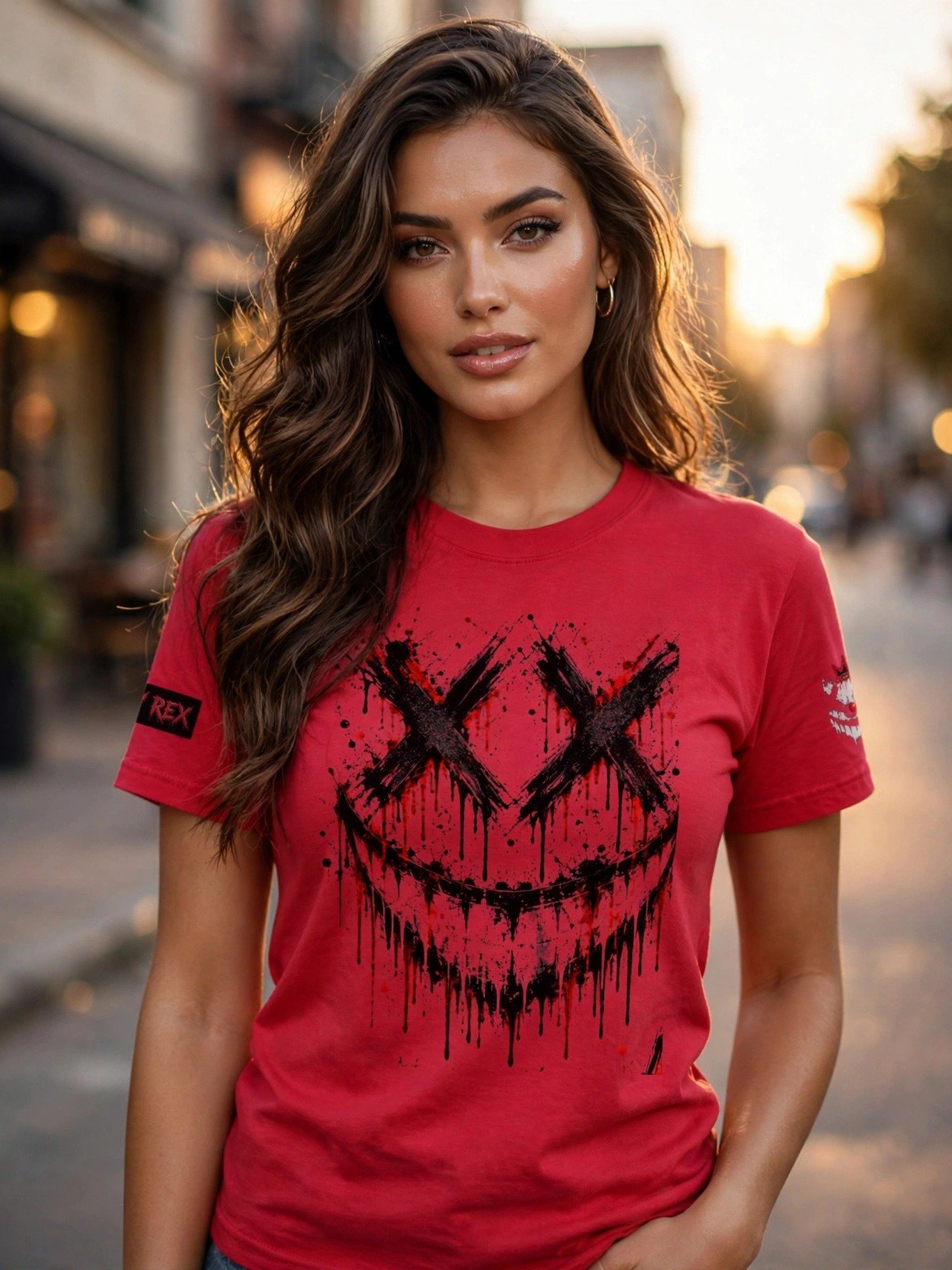 DRTY REX X-Eyes Premium Heavyweight Tee — Blood Red product image (5)