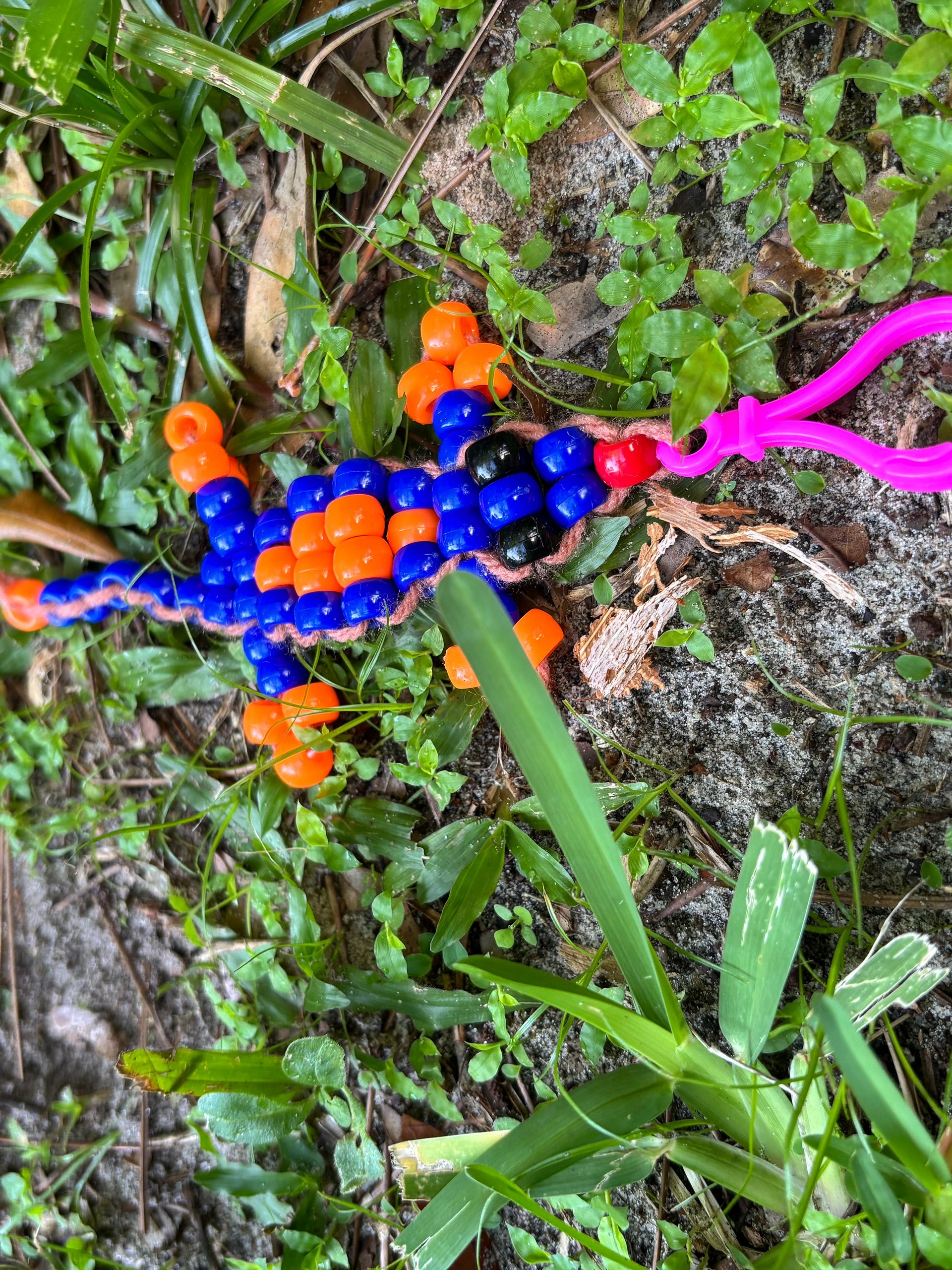 Handmade Beaded Lizard Charm | Kandi Keychain product image (3)
