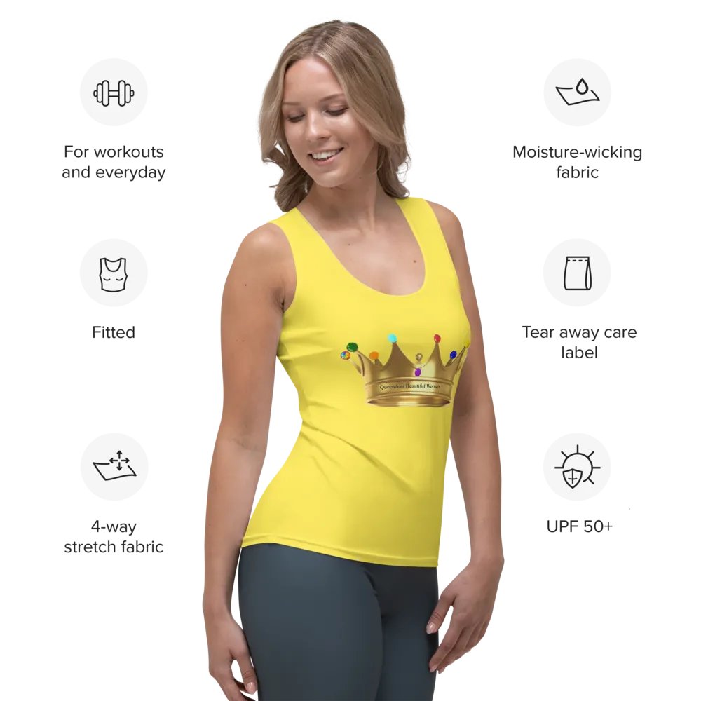 Queendom Beautiful Women Crown Tank Top/Yellow (TM) product image (4)