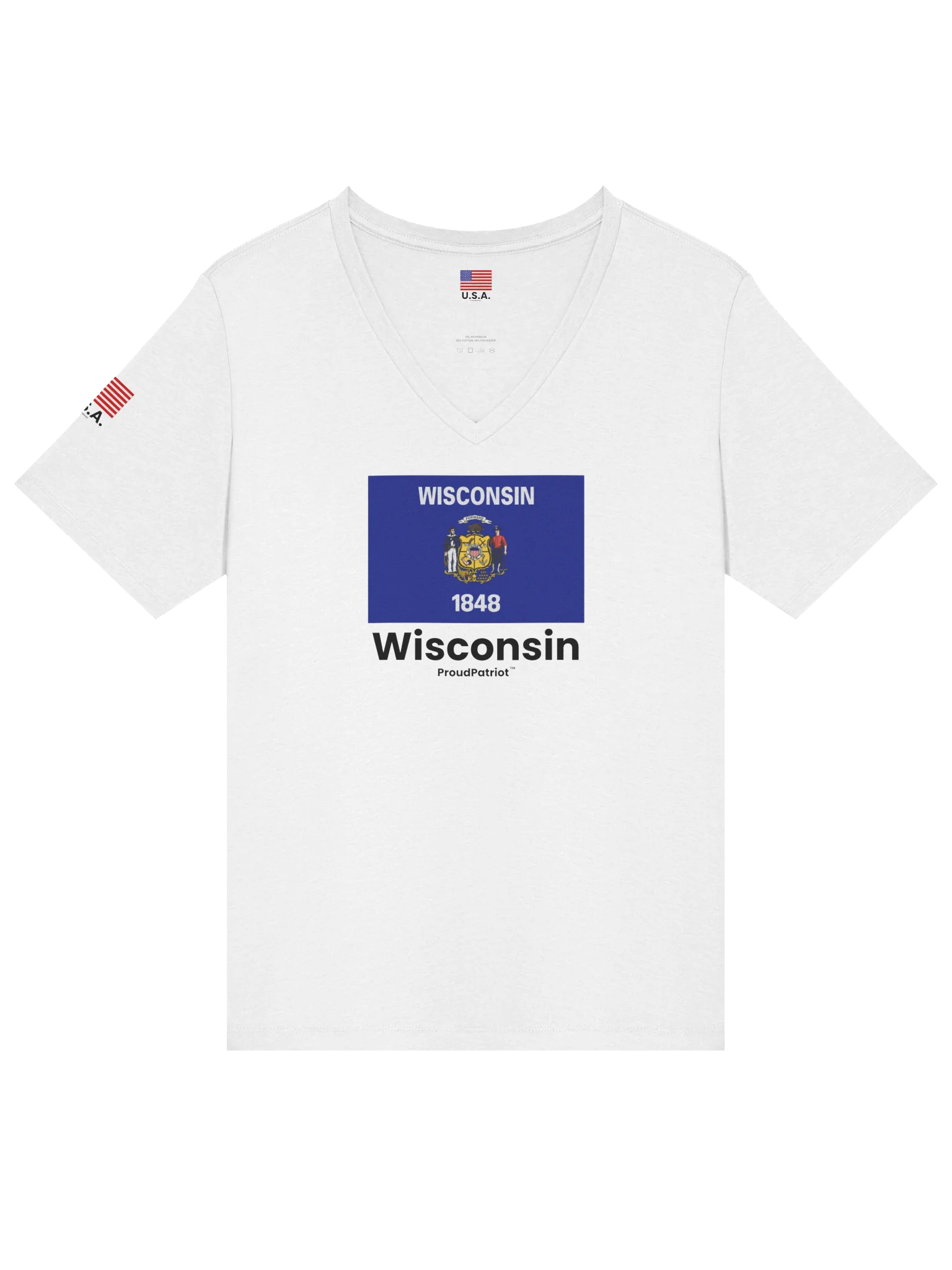 Wisconsin Women's Relaxed V-Neck T-Shirt product image (9)