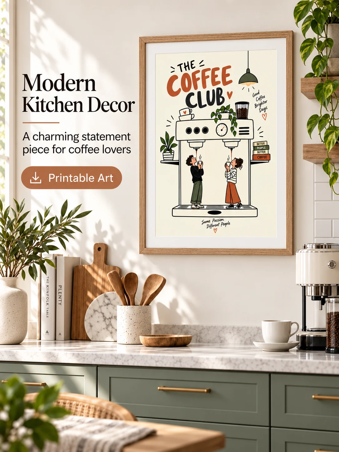 Coffee Club Wall Art, Retro Coffee Poster, Kitchen Coffee Bar Decor product image (6)