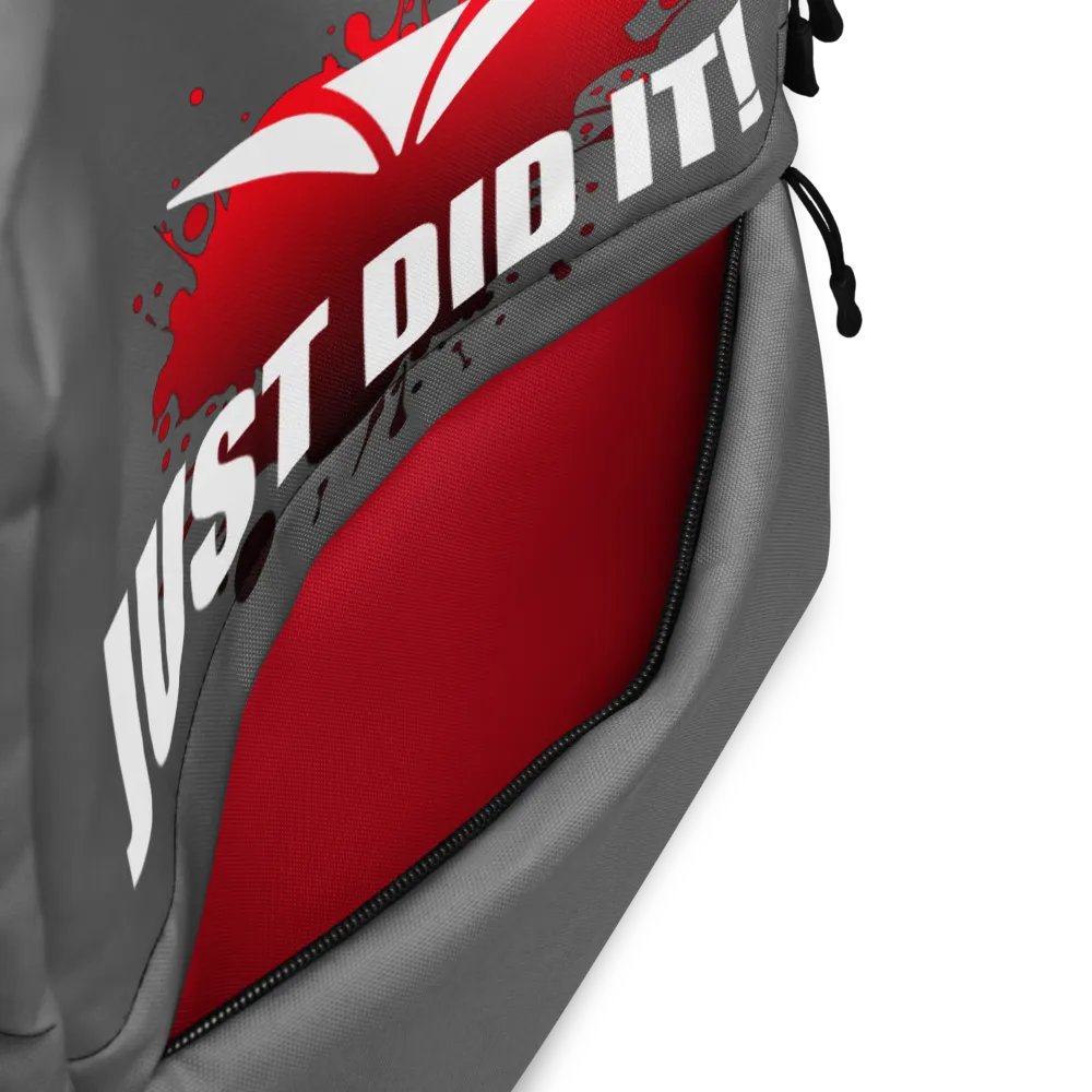 Just Did It! Red Burst Gray Backpack product image (4)