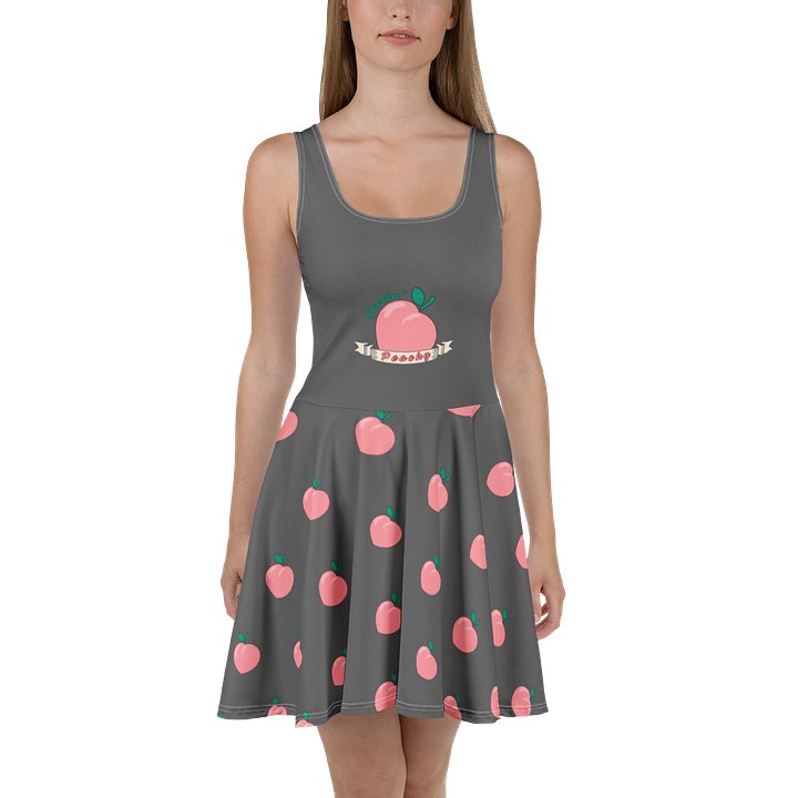Gray "Feelin' Peachy" All-Over Print Dress product image (2)