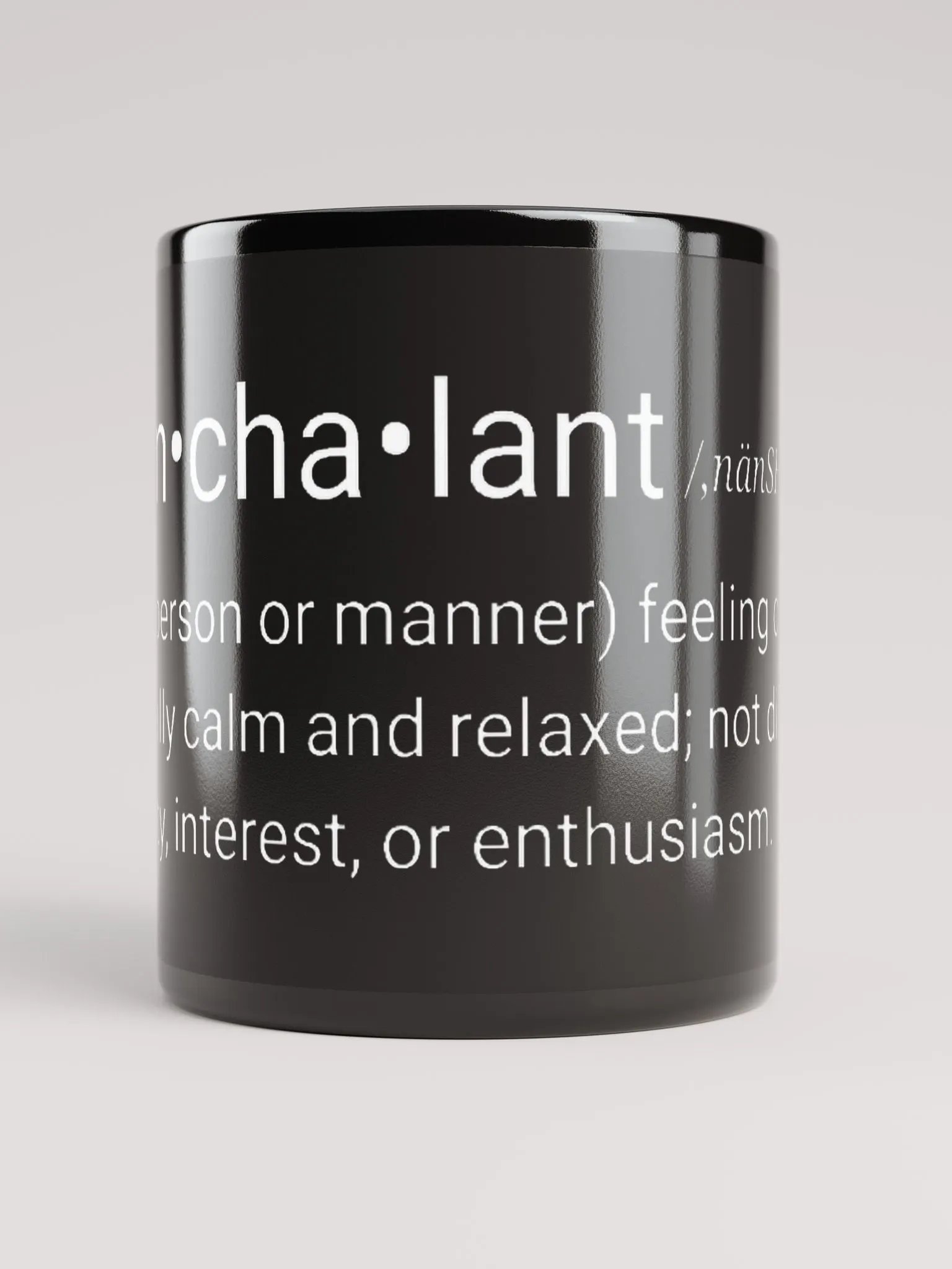 Nonchalant Black Glossy Mug product image (5)