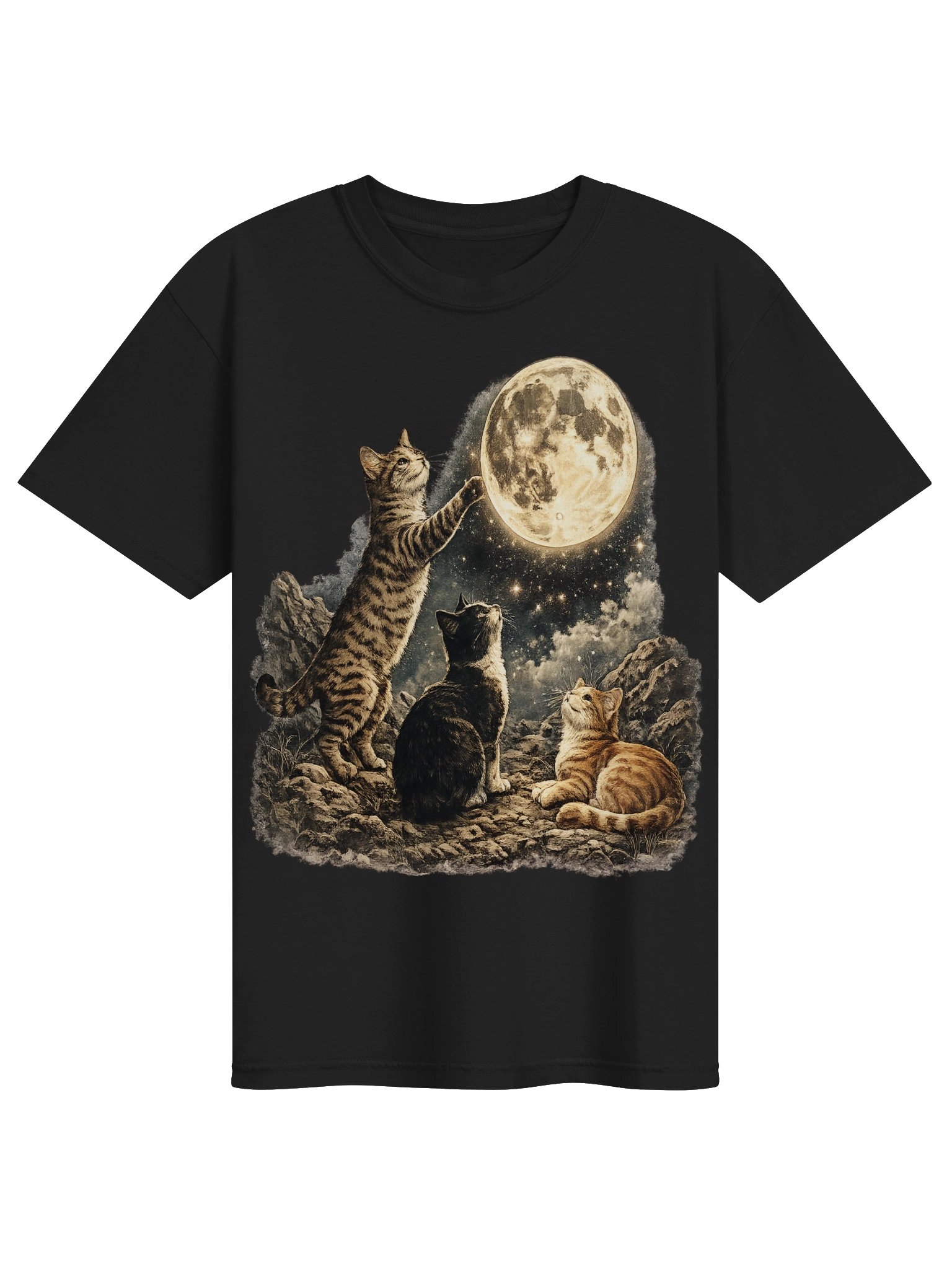 Moonlit Cats Vintage Tee product image (1)