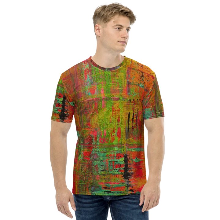 original painting in squeegee style on all over print product image (2)