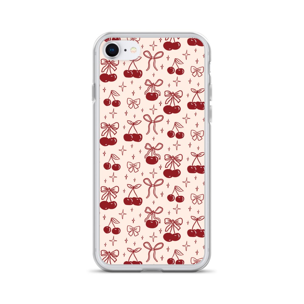 Maroon Cherry Bow Clear Case for iPhone® product image (28)