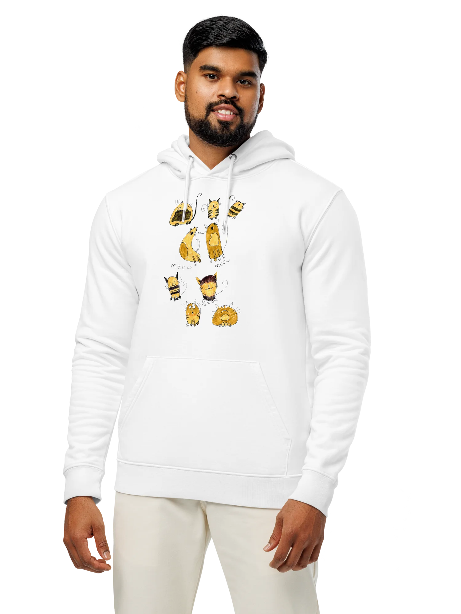 Abstract Cool Cats Unisex Organic Hoodie product image (2)