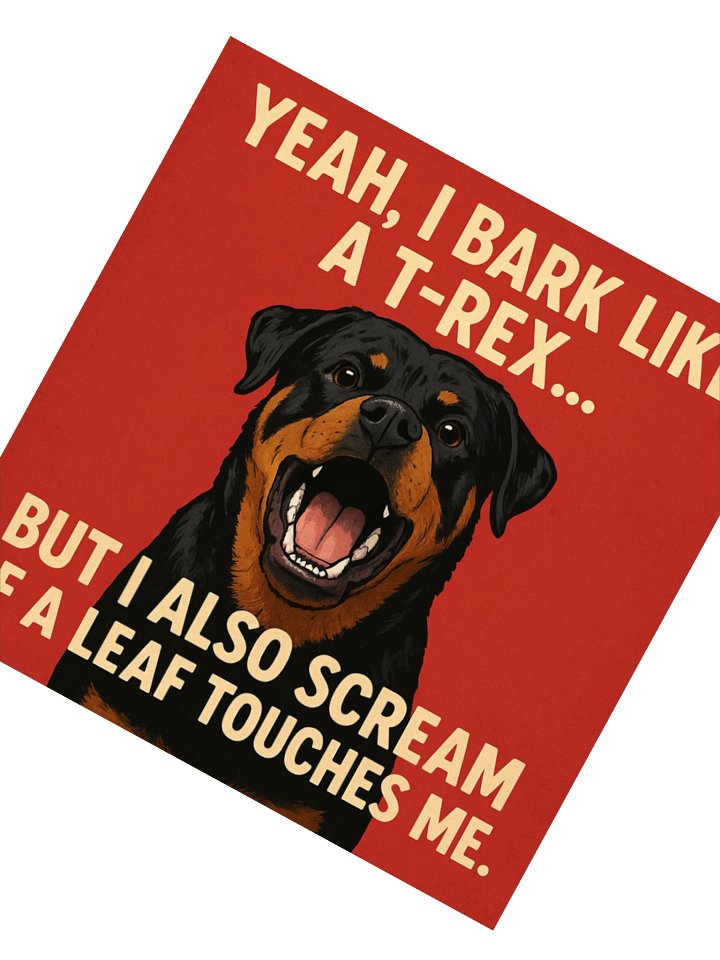Rottweiler T-Rex Bark Kiss Cut Stickers product image (5)