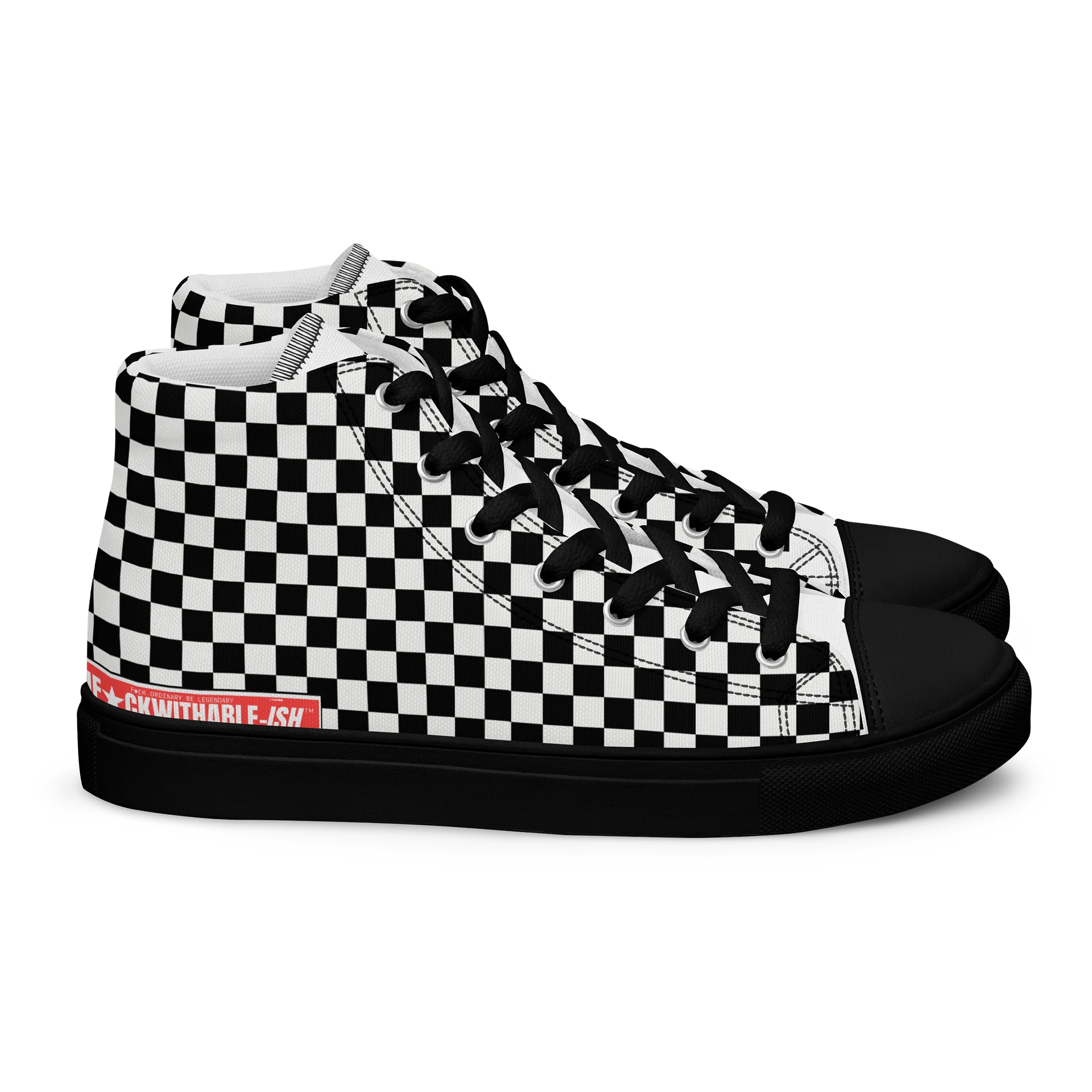 UNF★CKWITHABLE-ISH™ Women's Hand-made Streetwear Shoes Checkered product image (2)