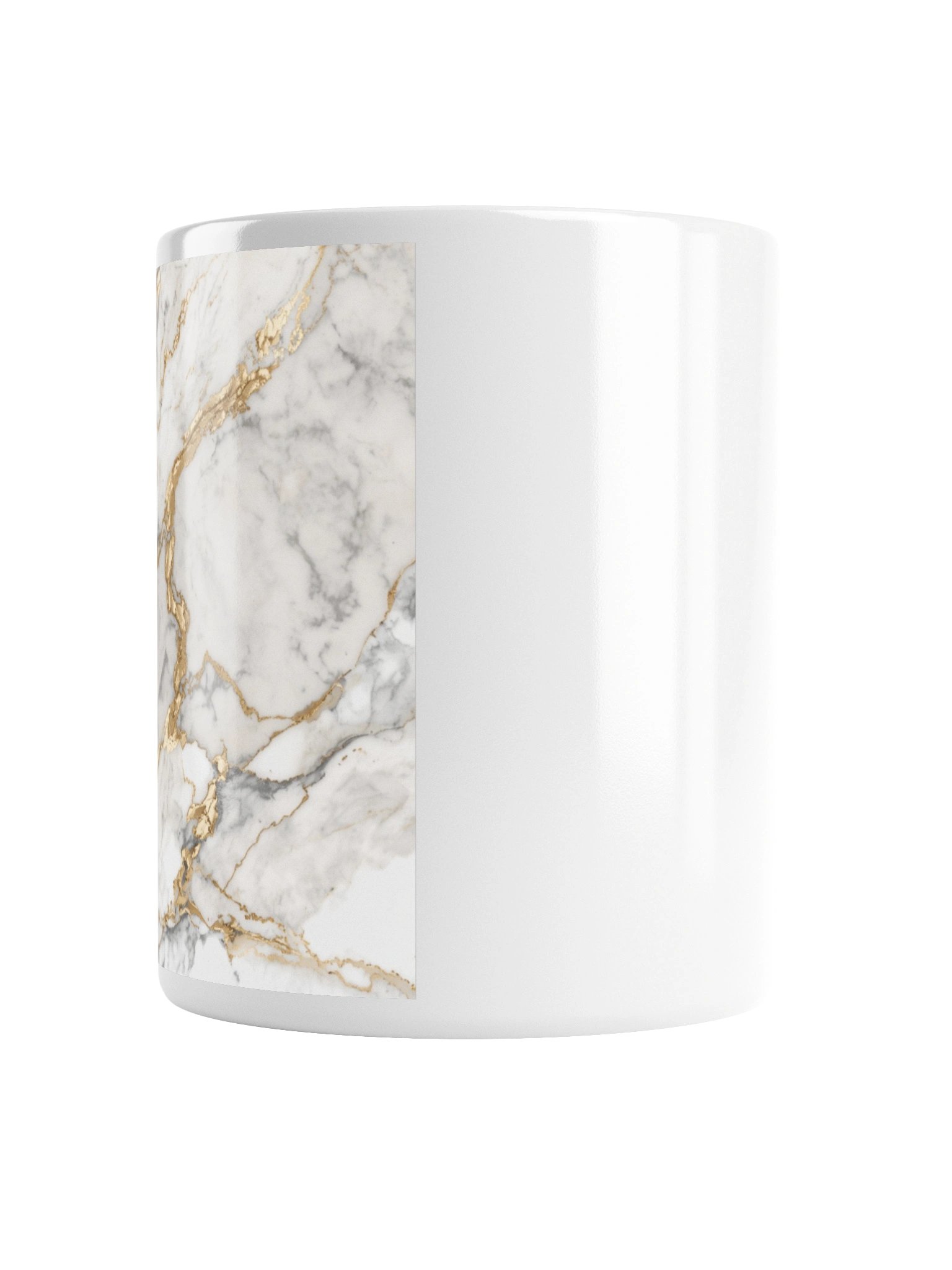 Golden Veins Marble Wall Art | Elegant White & Gold Abstract Decor-20 oz product image (2)