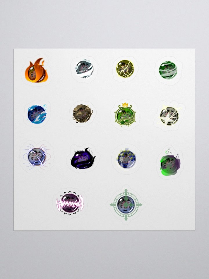 Kingdom Hearts Spell Materia Sticker Sheet product image (2)