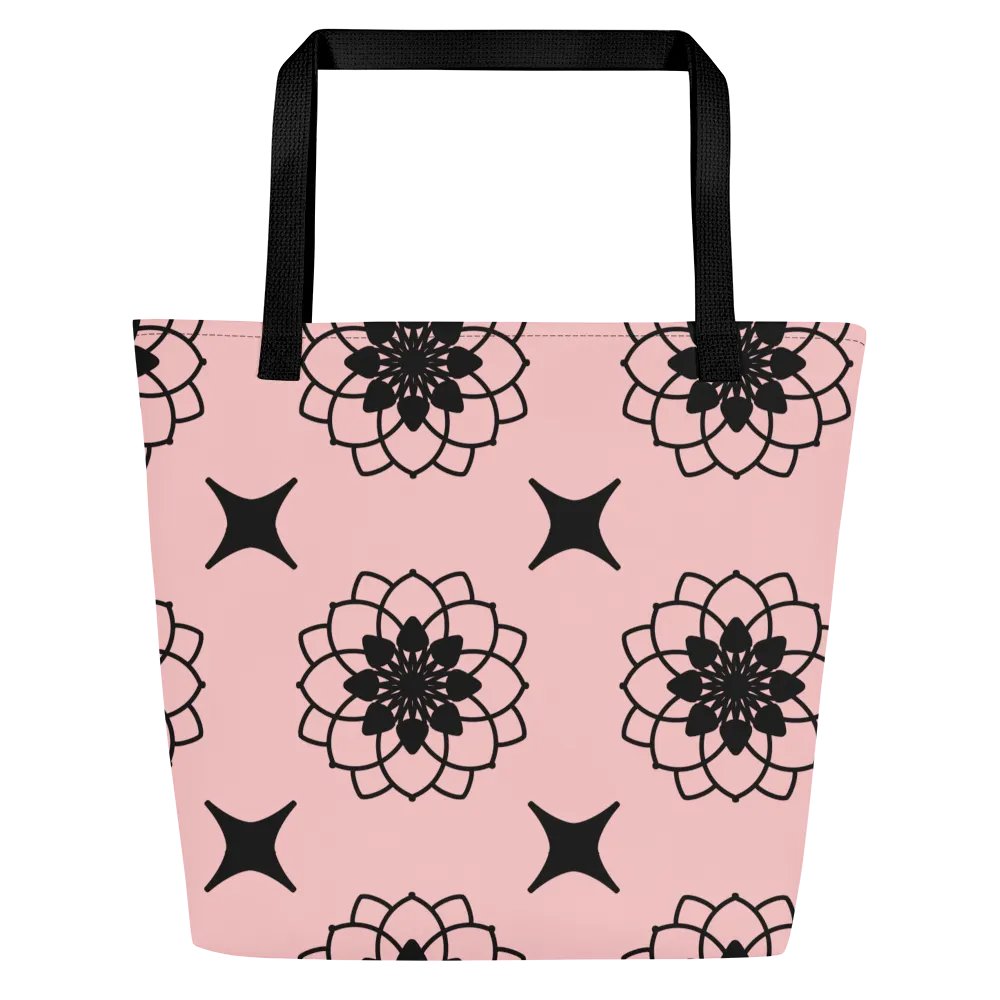 Gorgeous Blush and Black Pattern All Over Print Tote product image (1)