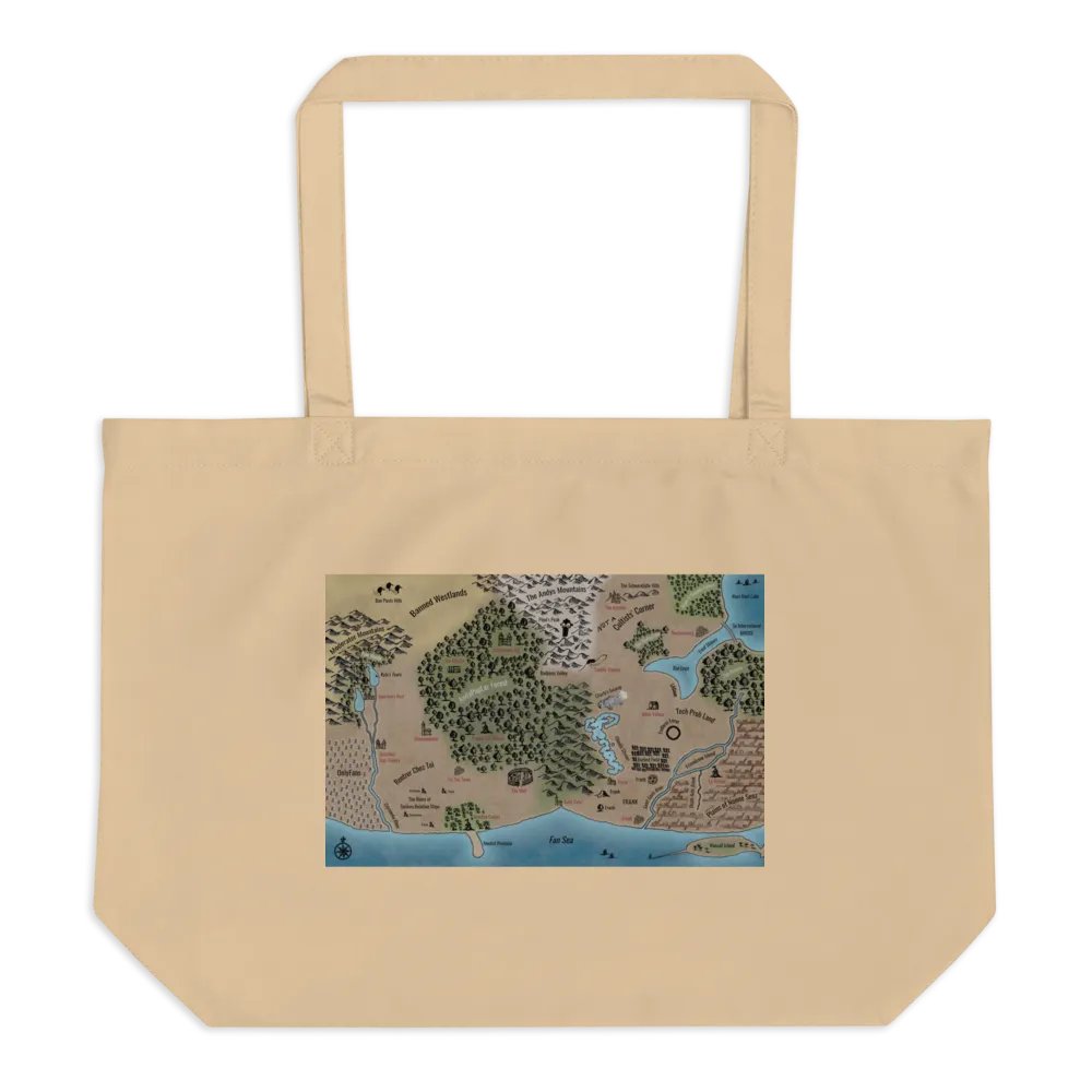 Qweendom map two-sided tote product image (1)