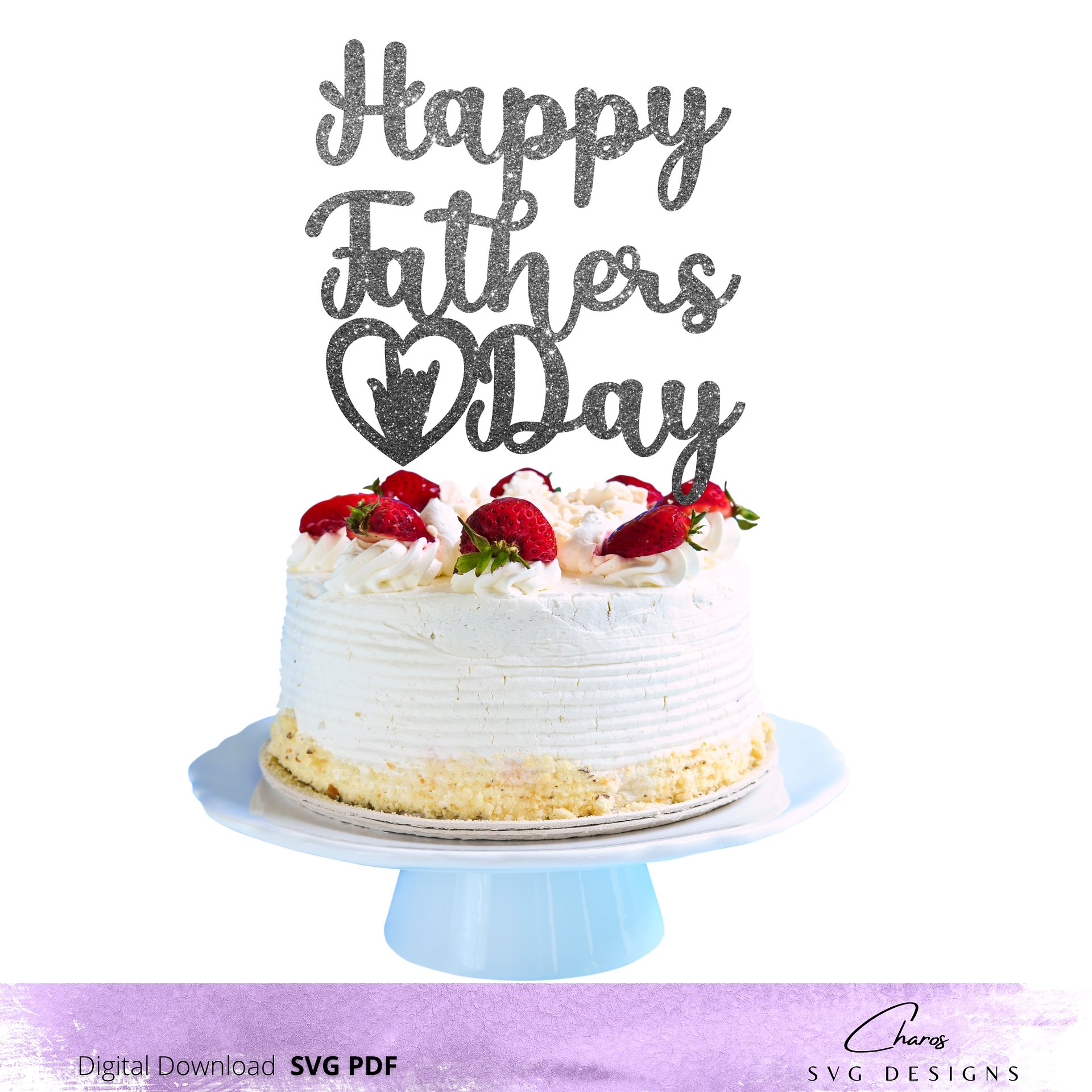 Happy Father's Day I Love You in ASL Cake Topper product image (3)