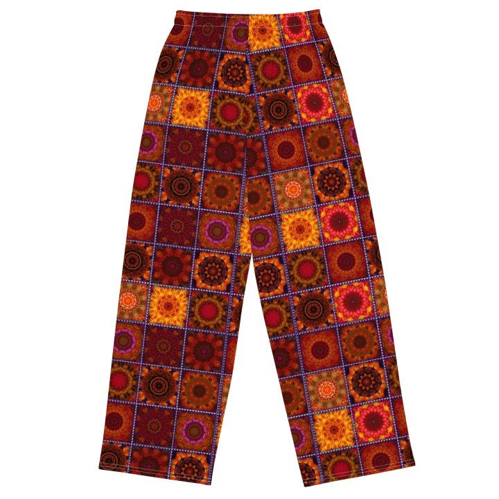 Orange Crazy Quilt Wideleg Pants product image (2)