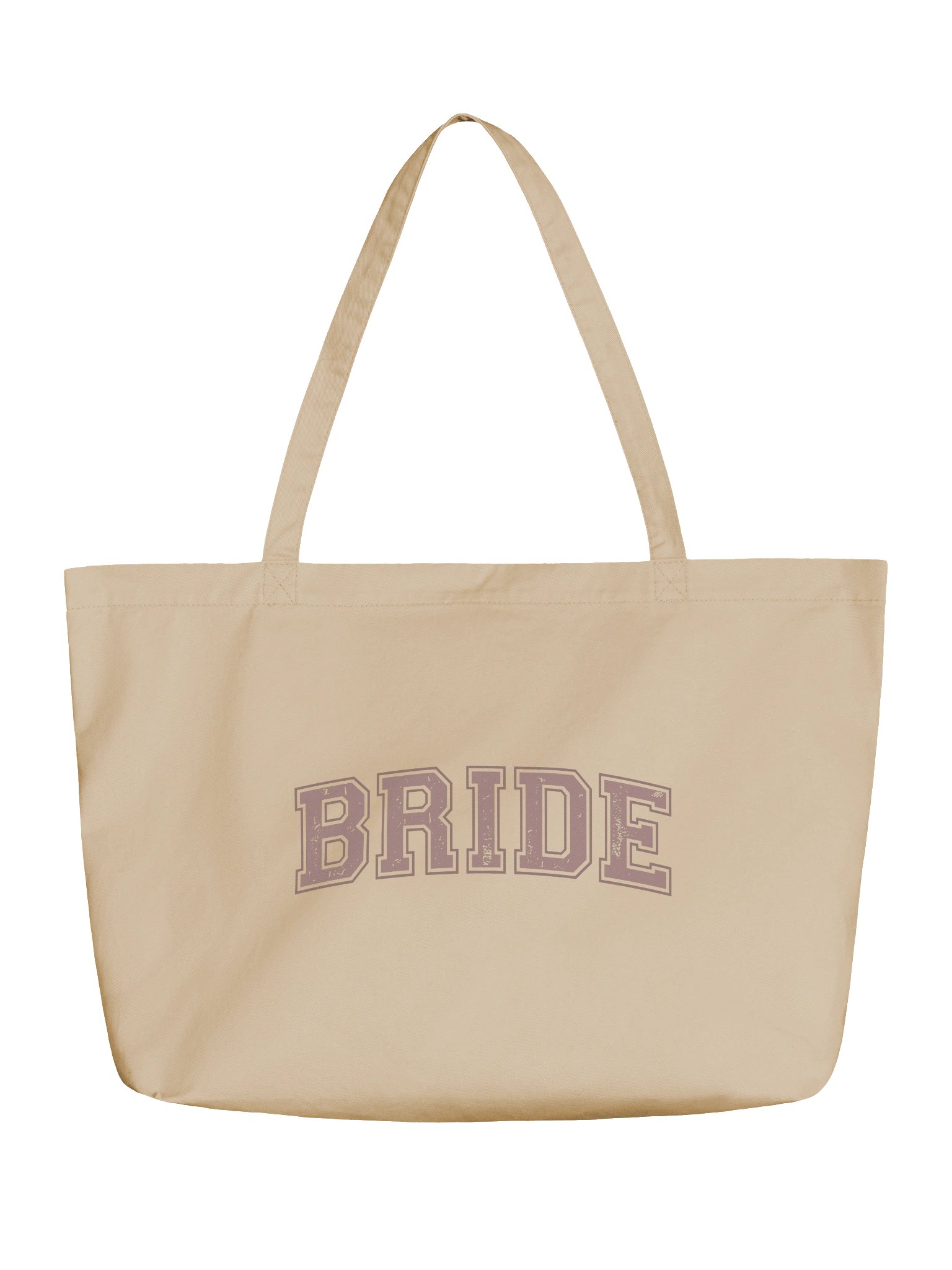 BRIDE Varsity Organic Cotton Tote Bag | Bridal Wedding Tote product image (1)