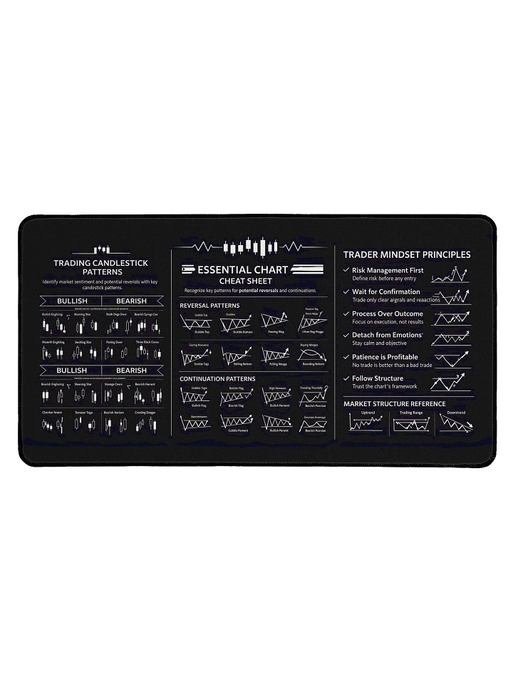 🖥️ Essential Chart Patterns – Trader Desk Mat product image (1)