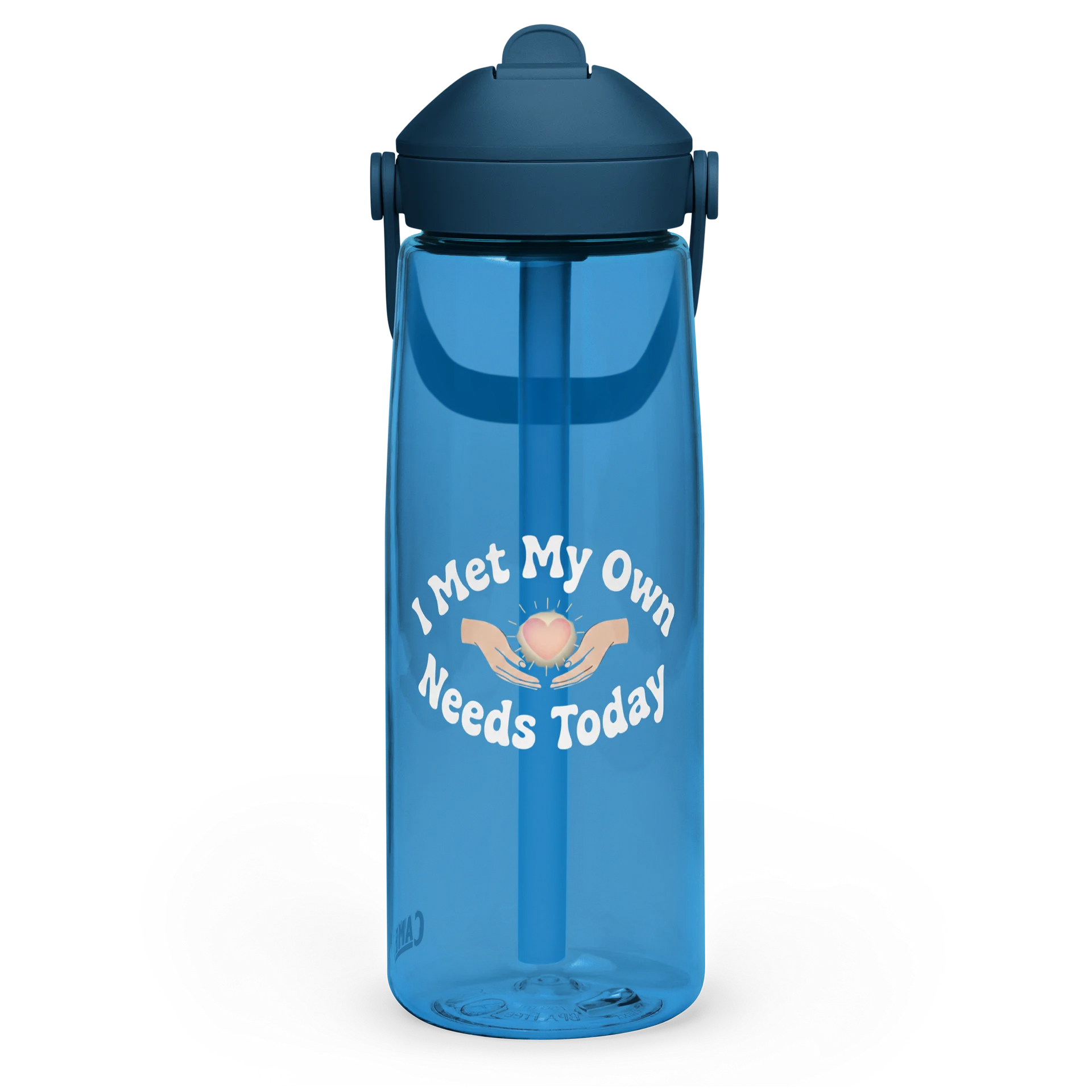 “I Met My Own Needs Today” Blue Water Bottle product image (3)