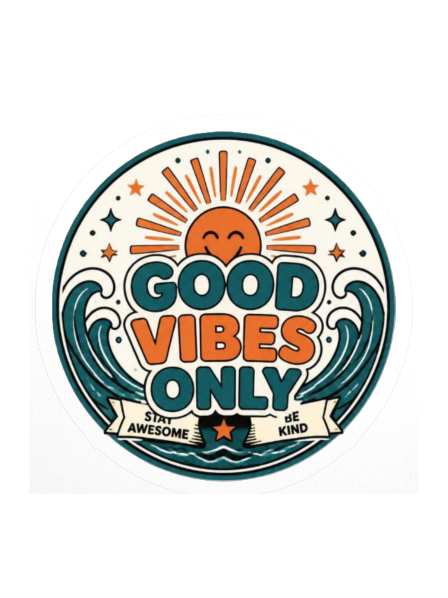 "Good Vibes Only" Kiss Cut Sticker product image (1)