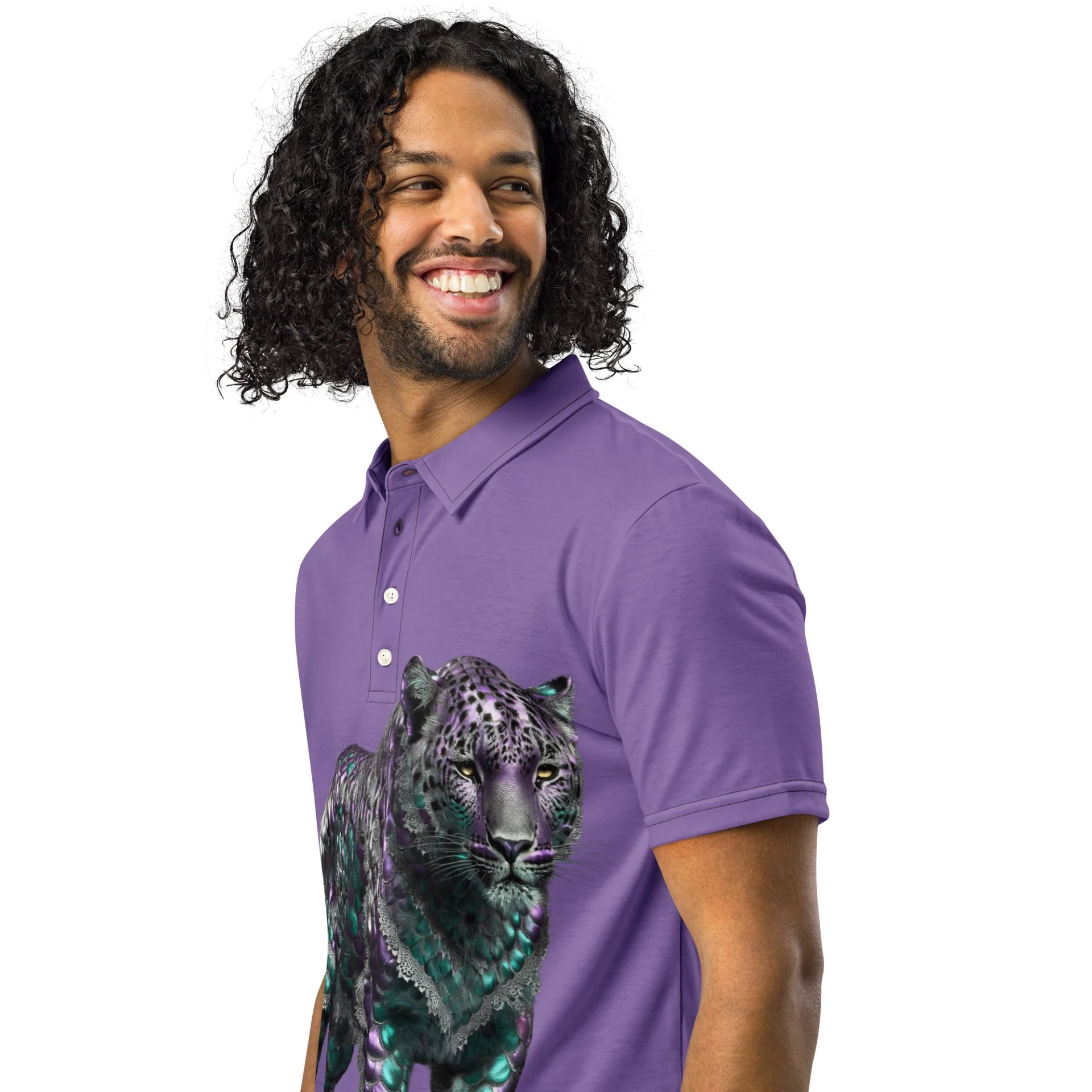 Mythical Feline Scale Fusion Polo product image (2)