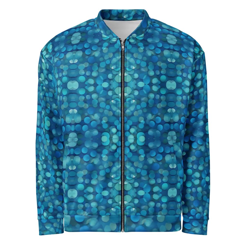 Blue Mosaic Dreams Bomber Jacket product image (6)
