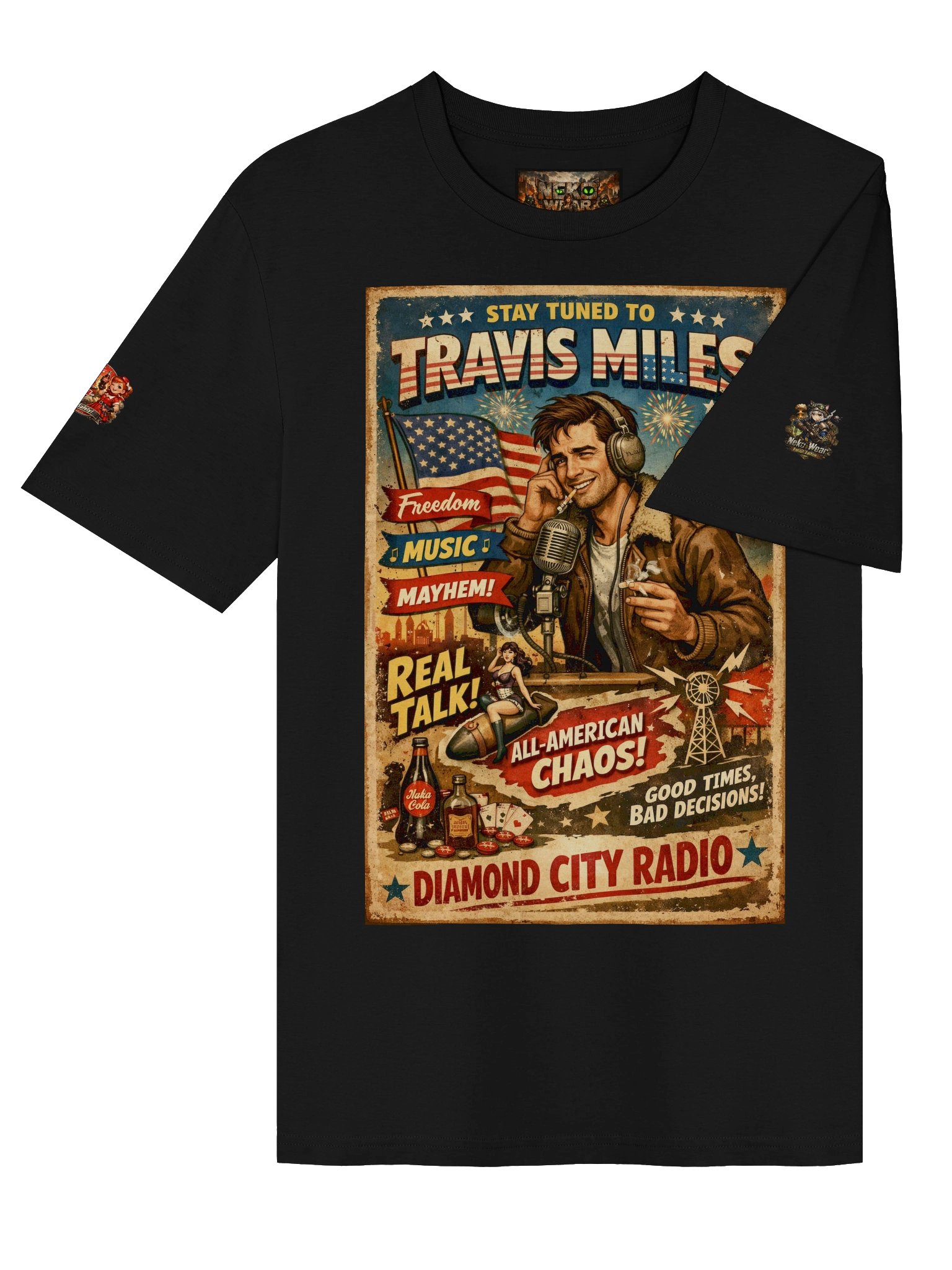 Stay Tuned to Travis Miles – Diamond City Radio Tee product image (4)