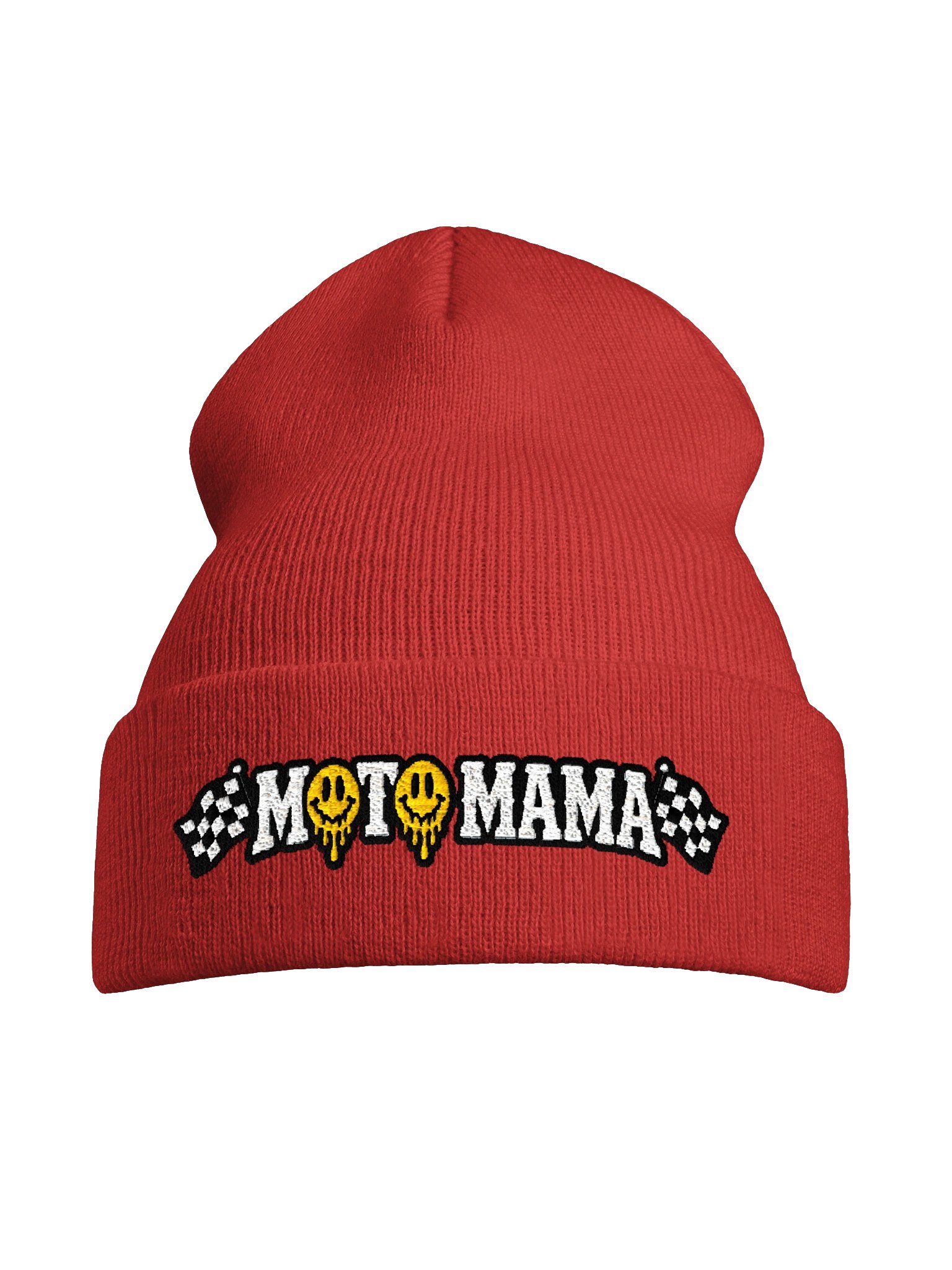 Red Smiley Moto Mama Beanie product image (7)