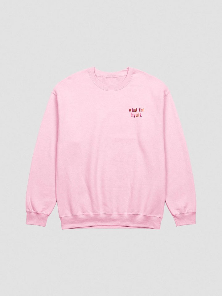 what the hyuck embroidered crewneck (multicolored) product image (1)